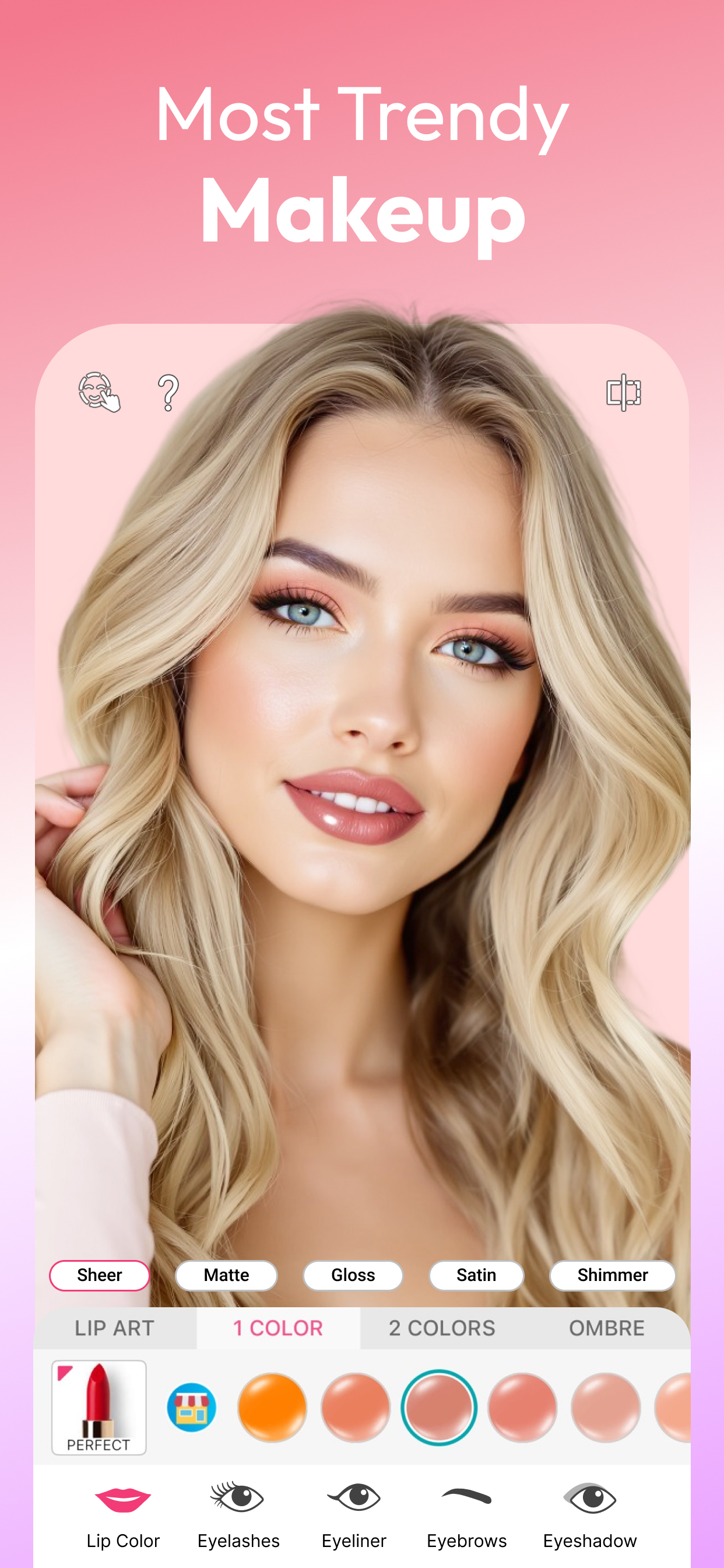 اسکرین شات 1 برنامه یوکم میکاپ (YouCam Makeup - Selfie Editor & Magic Makeover Cam)