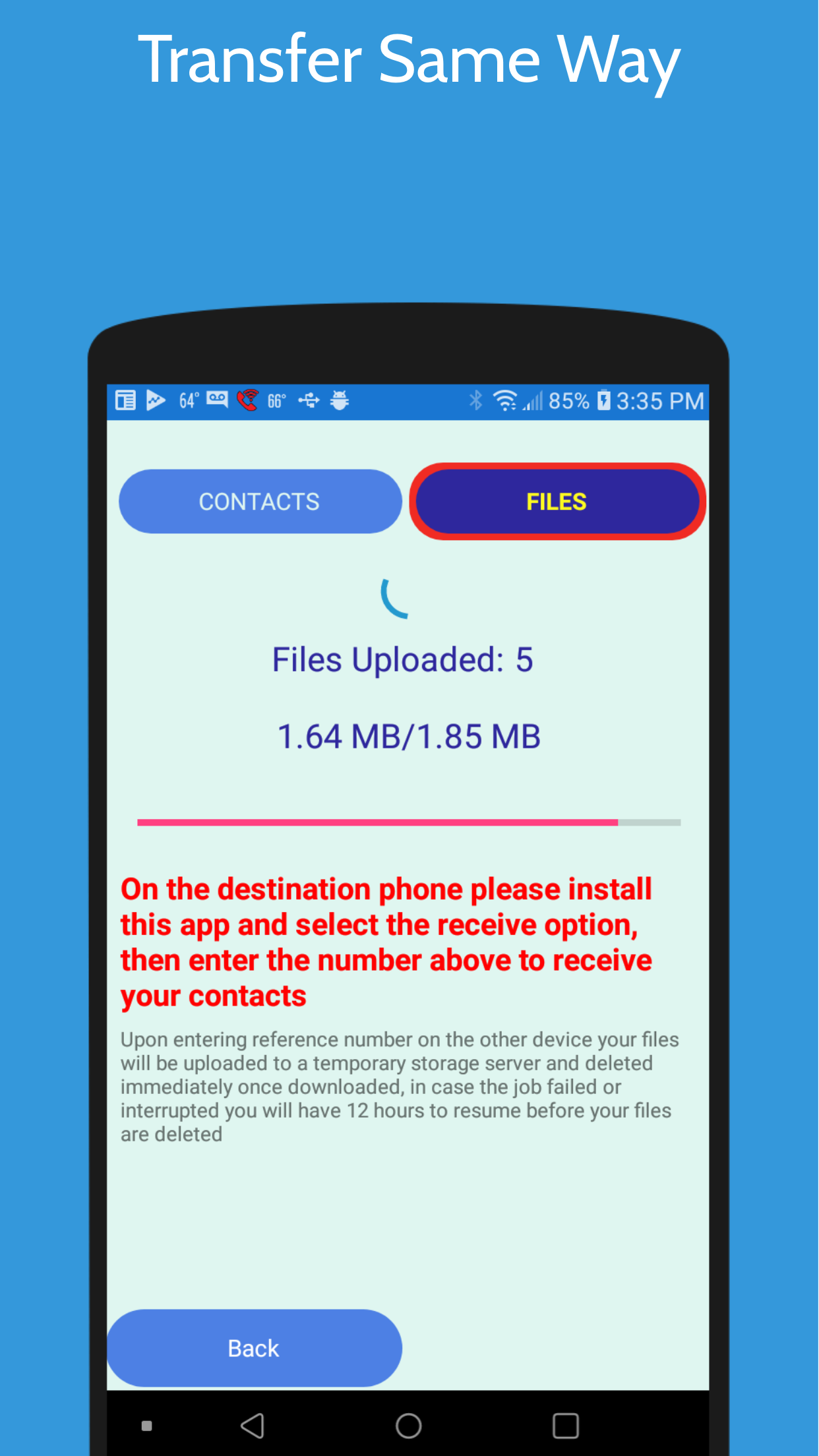 اسکرین شات 8 برنامه Direct Transfer Contacts/Files