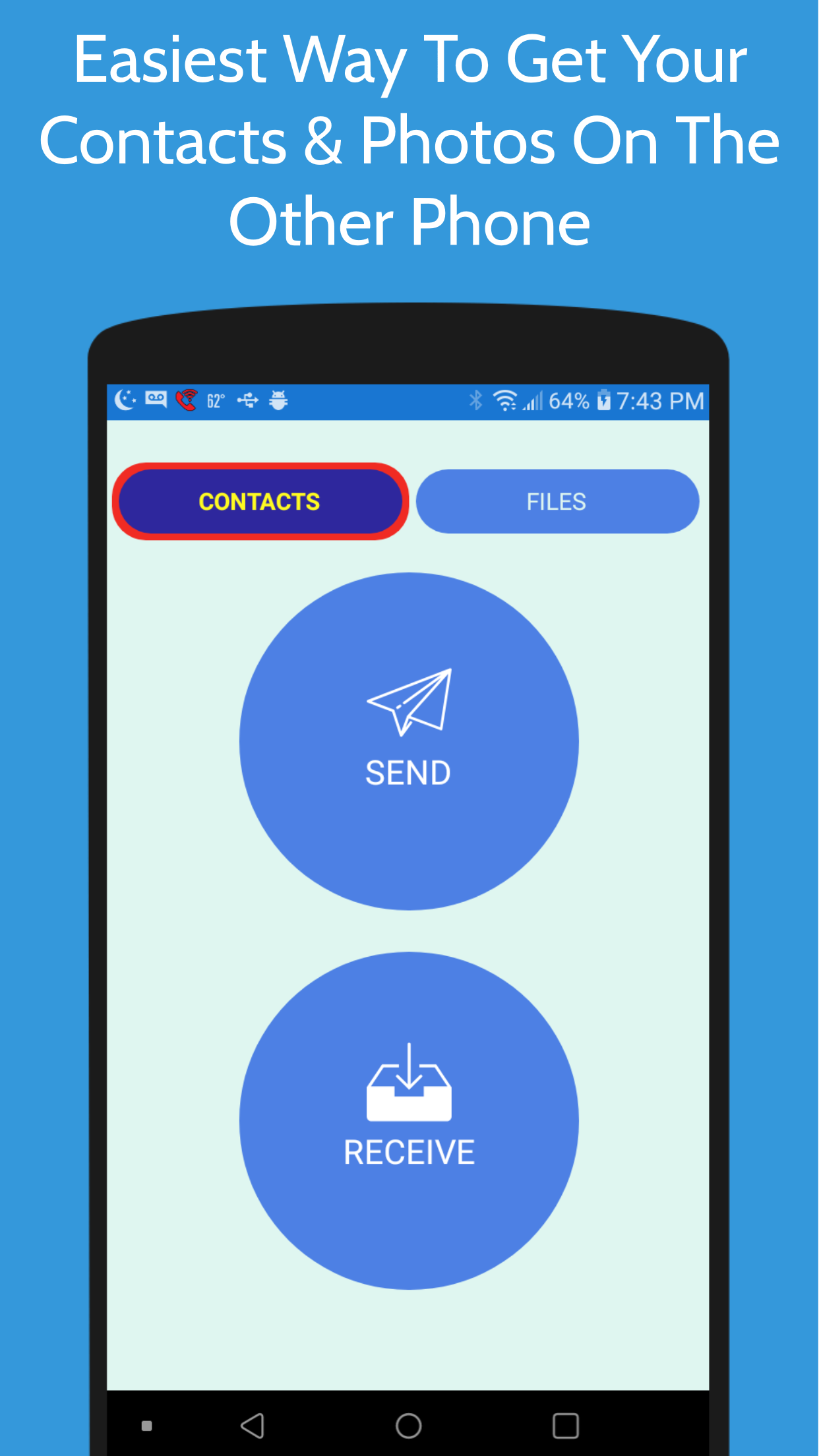 اسکرین شات 1 برنامه Direct Transfer Contacts/Files