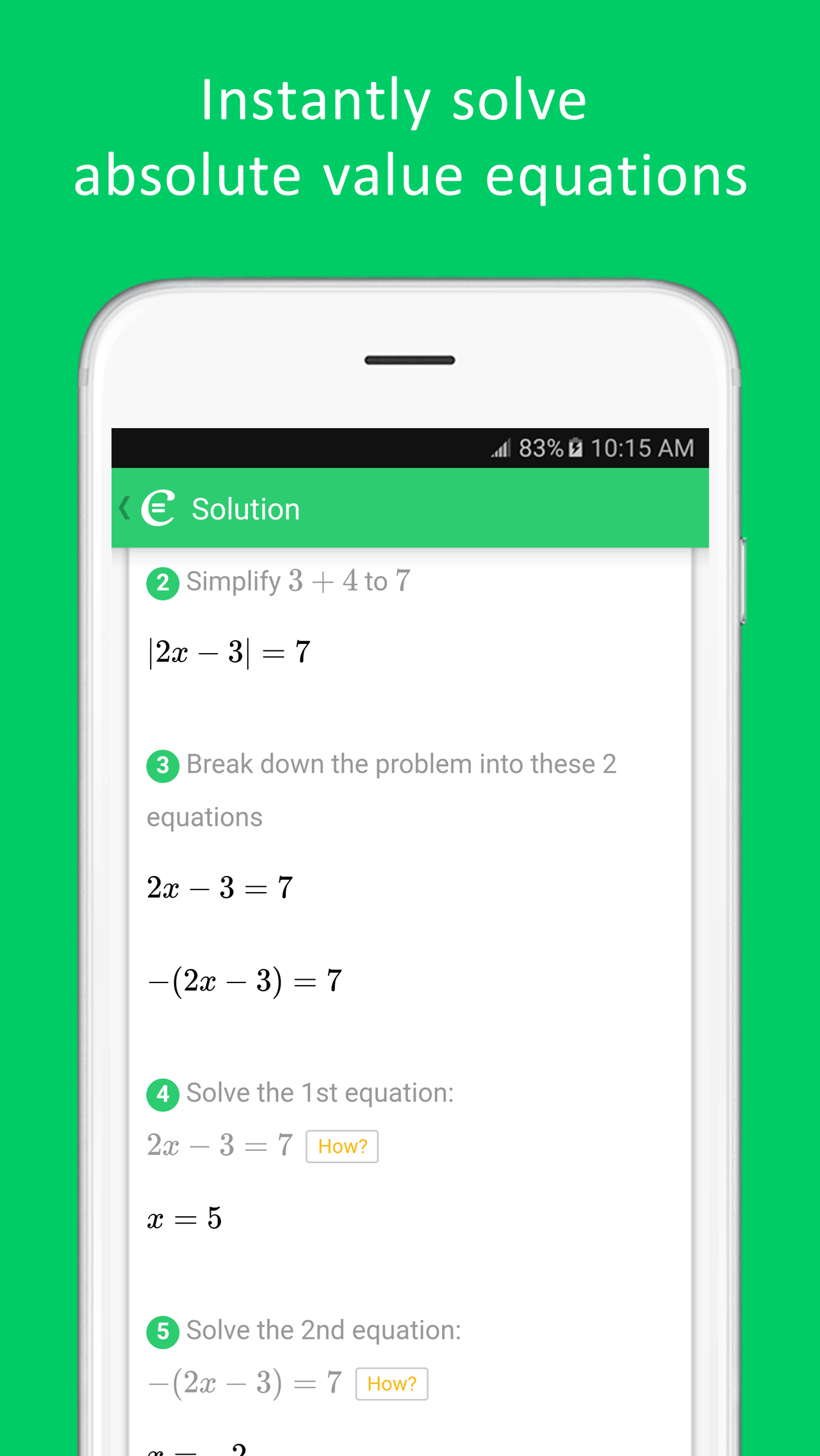 اسکرین شات 6 برنامه Cymath - Math Problem Solver