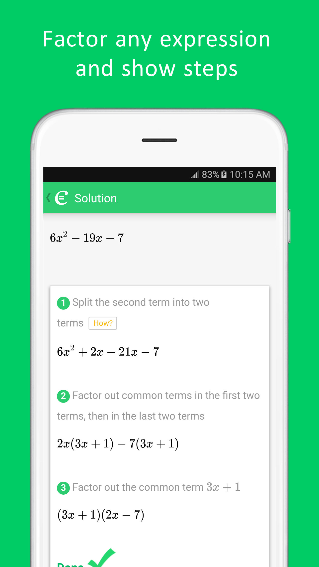 اسکرین شات 4 برنامه Cymath - Math Problem Solver