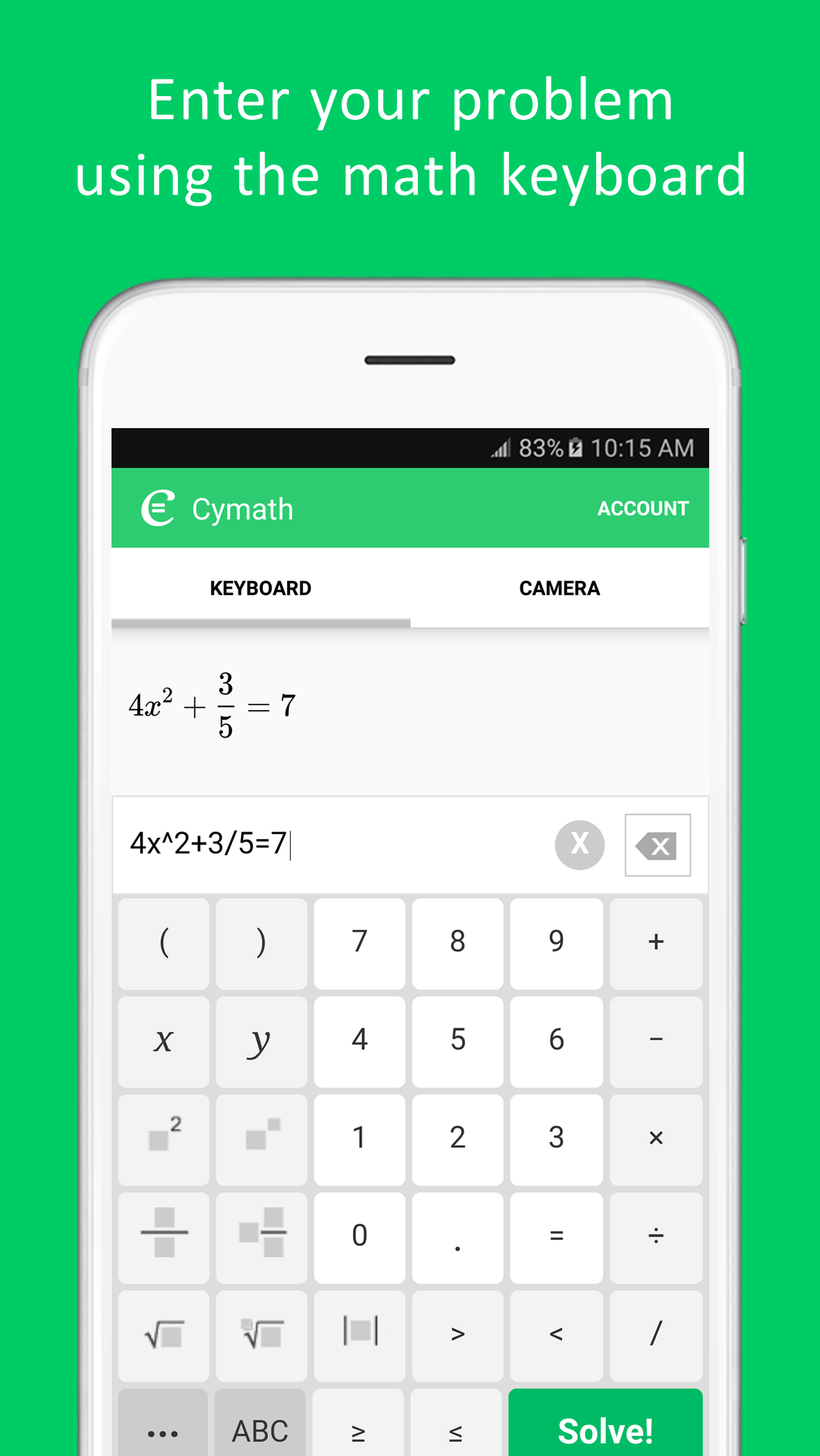 اسکرین شات 3 برنامه Cymath - Math Problem Solver