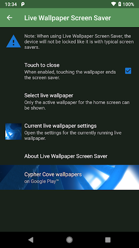 اسکرین شات 2 برنامه Live Wallpaper Screen Saver