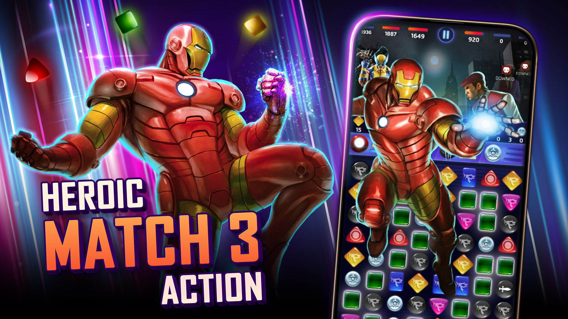 اسکرین شات 2 بازی MARVEL Puzzle Quest: Match RPG