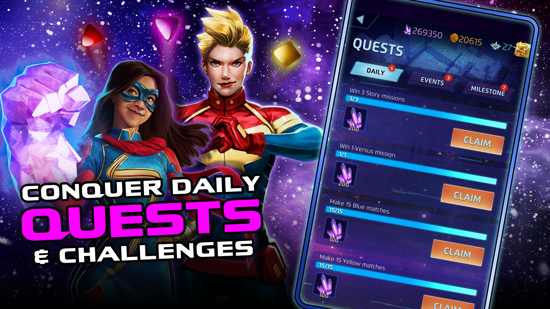 اسکرین شات 6 بازی MARVEL Puzzle Quest: Match RPG