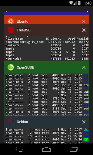 اسکرین شات 2 برنامه Term> SSH/SFTP, ssl, tcp client