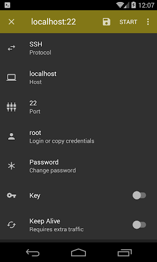 اسکرین شات 6 برنامه Term> SSH/SFTP, ssl, tcp client