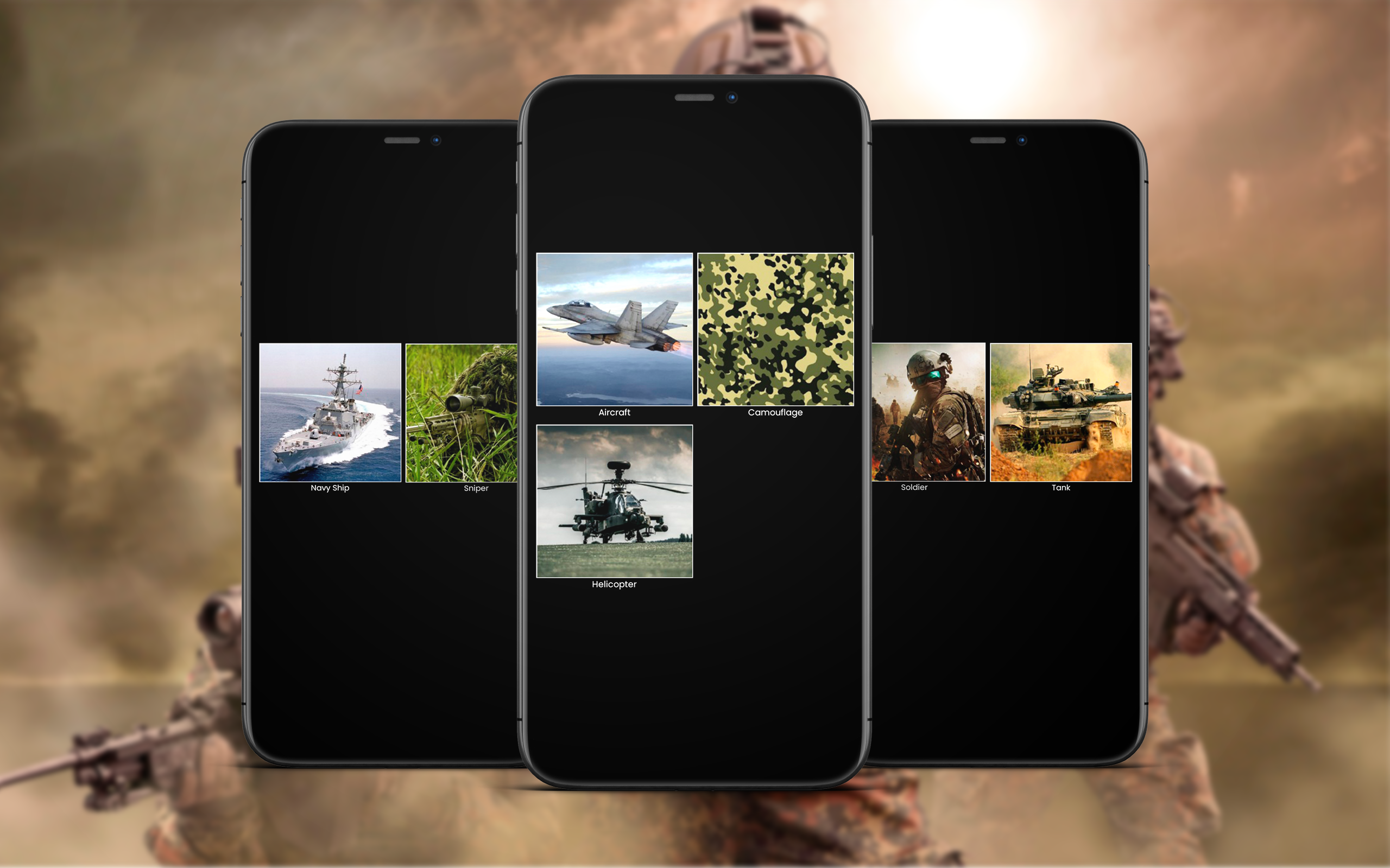 اسکرین شات 1 برنامه Military Wallpapers