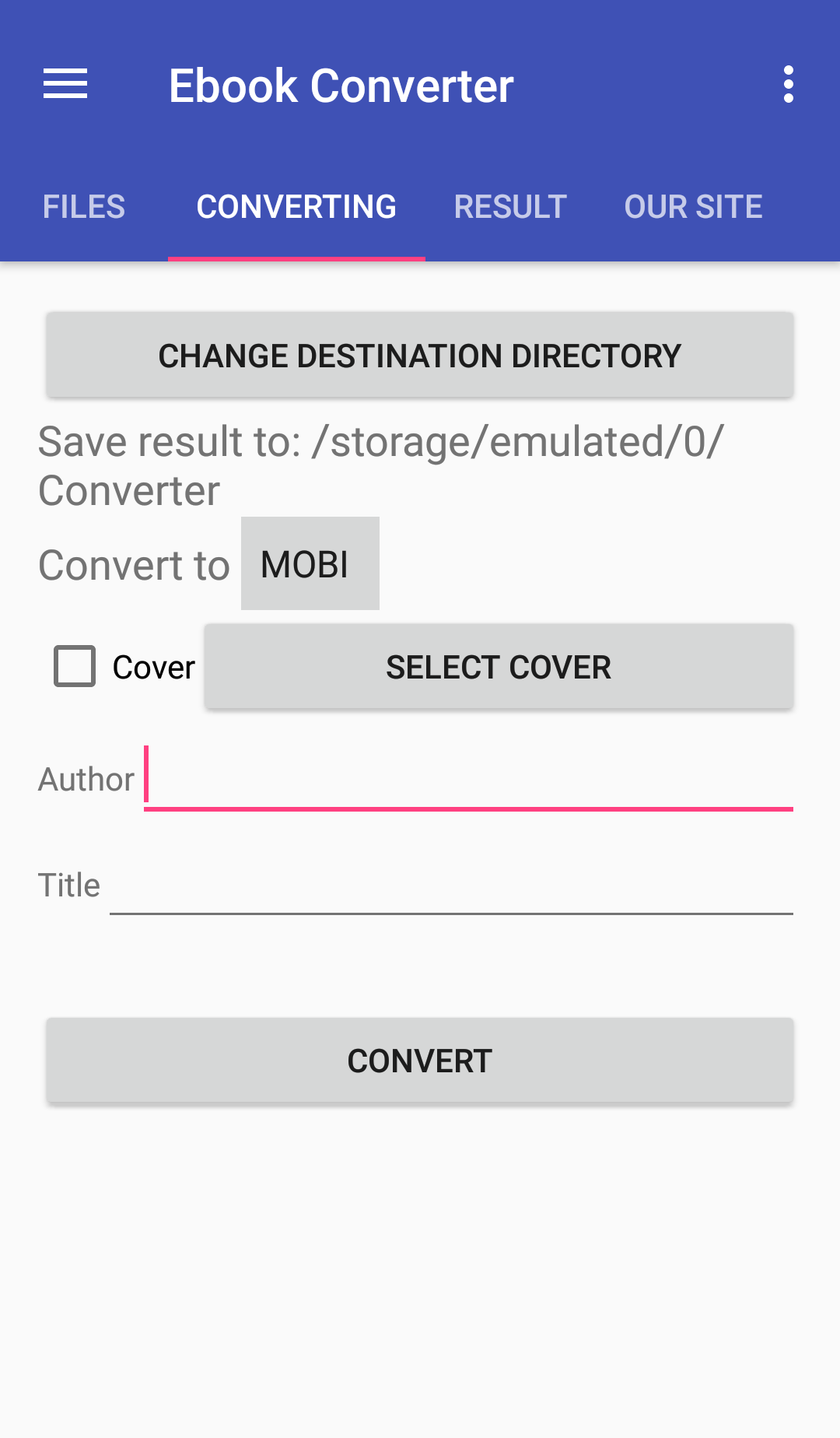 اسکرین شات 2 برنامه Ebook Converter