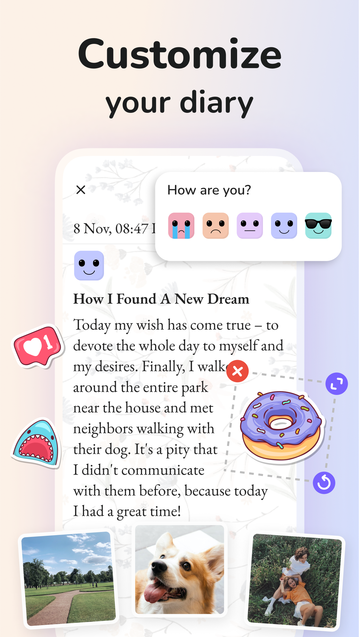 اسکرین شات 2 برنامه Daily Journal: Diary with Lock