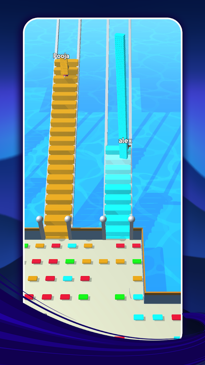 اسکرین شات بازی Bridge Run: Stairs Build Competition 2