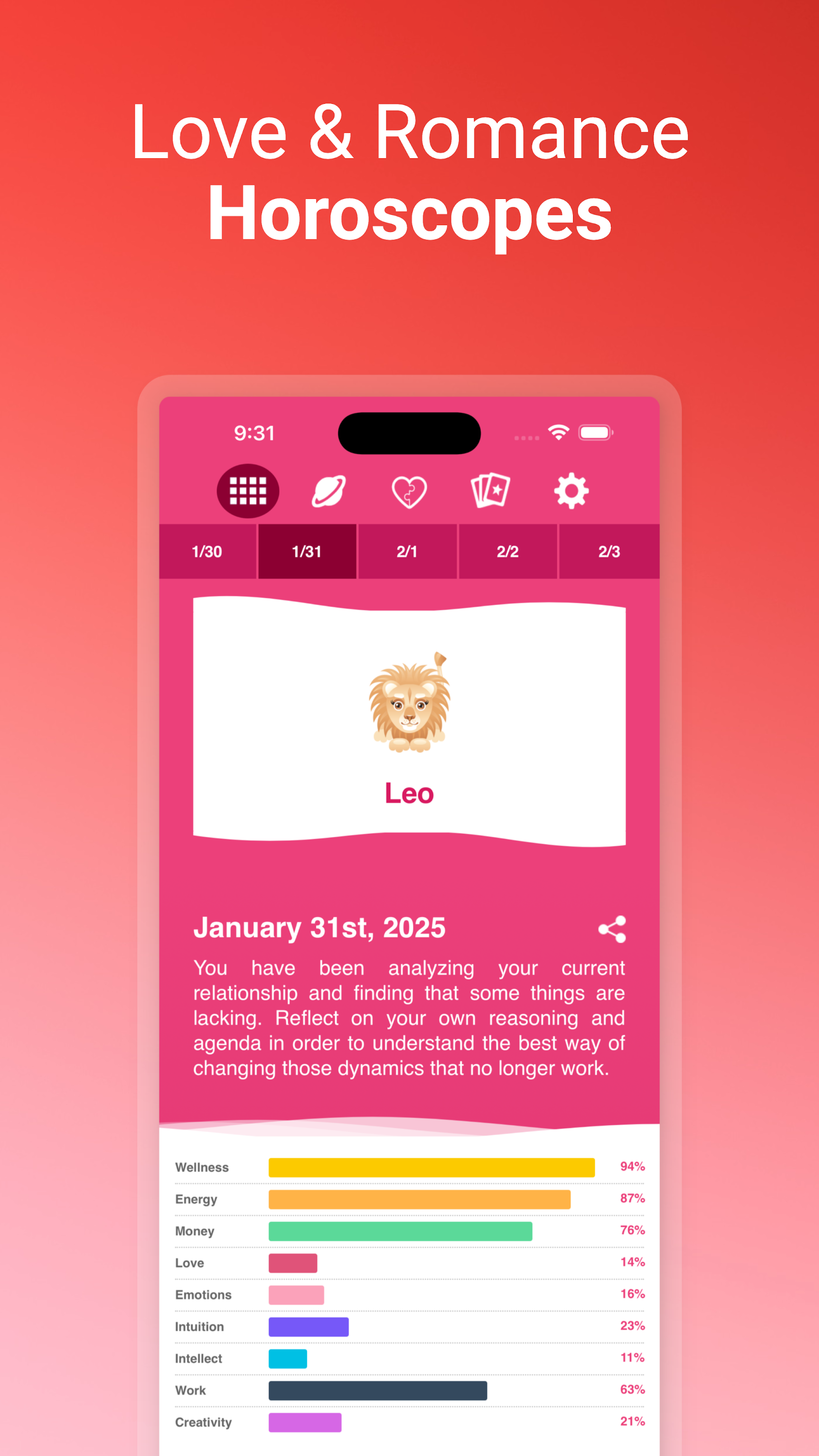 اسکرین شات 1 برنامه Love Horoscopes & Astrology