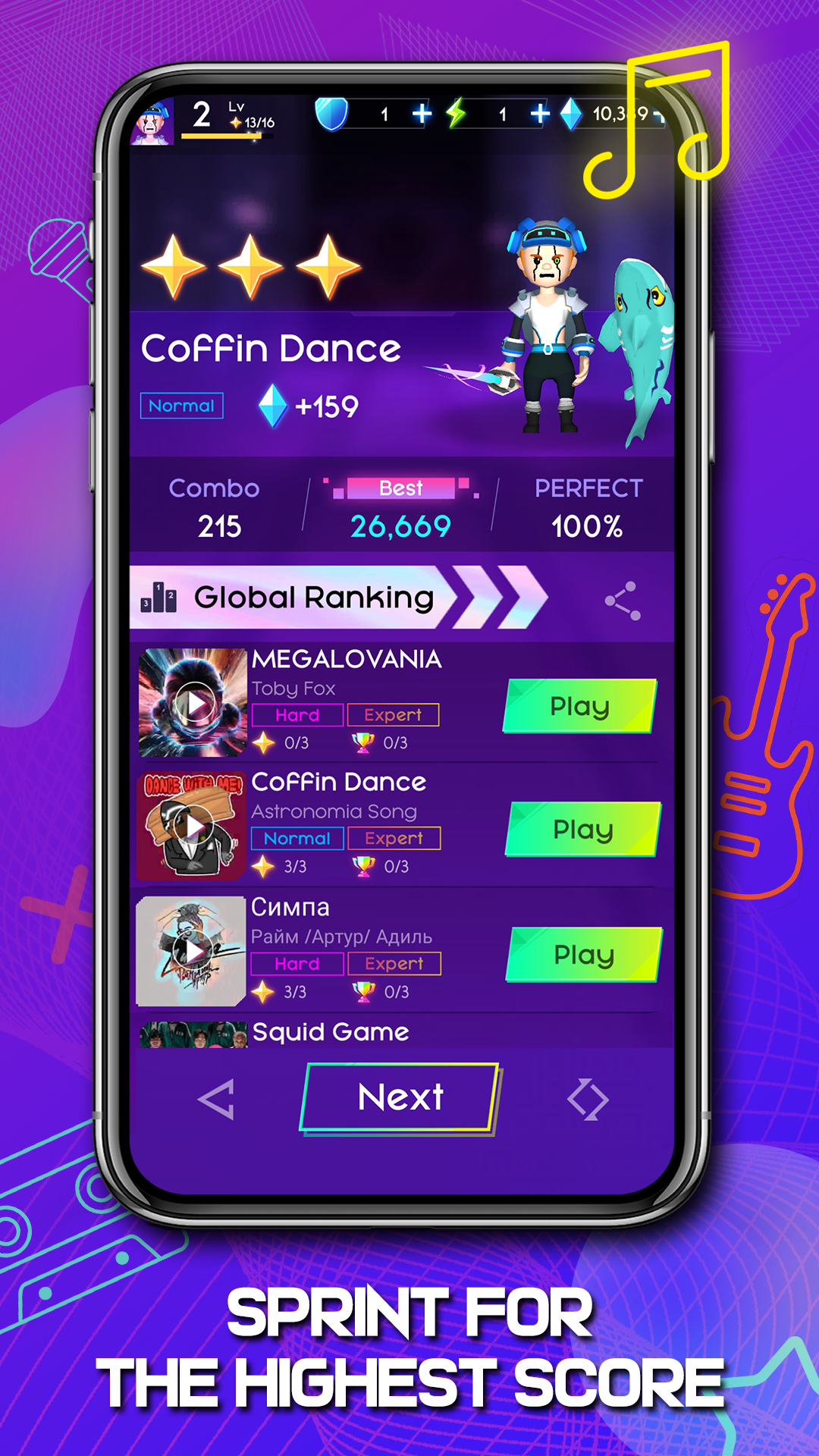اسکرین شات 6 بازی Cyber Surfer : Rhythm Odyssey