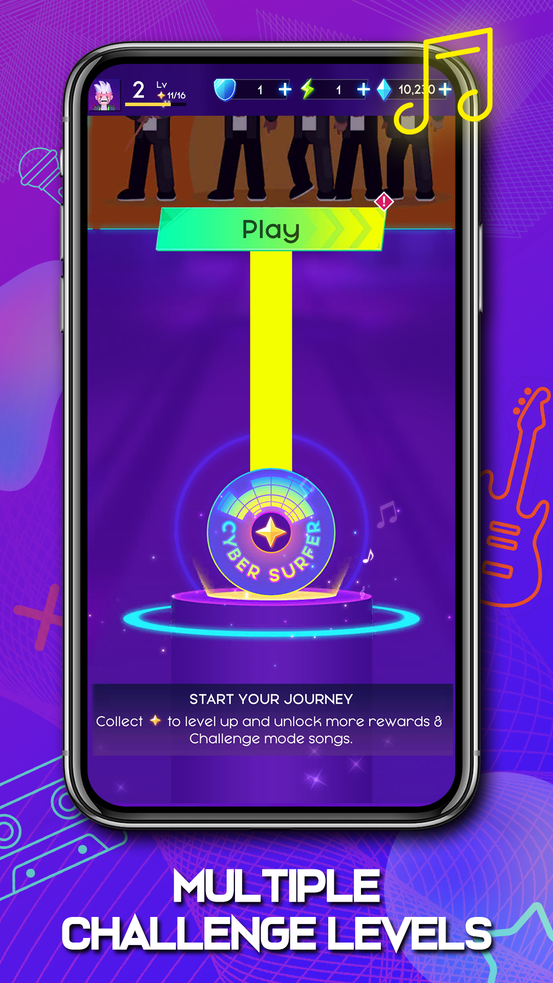 اسکرین شات 5 بازی Cyber Surfer : Rhythm Odyssey
