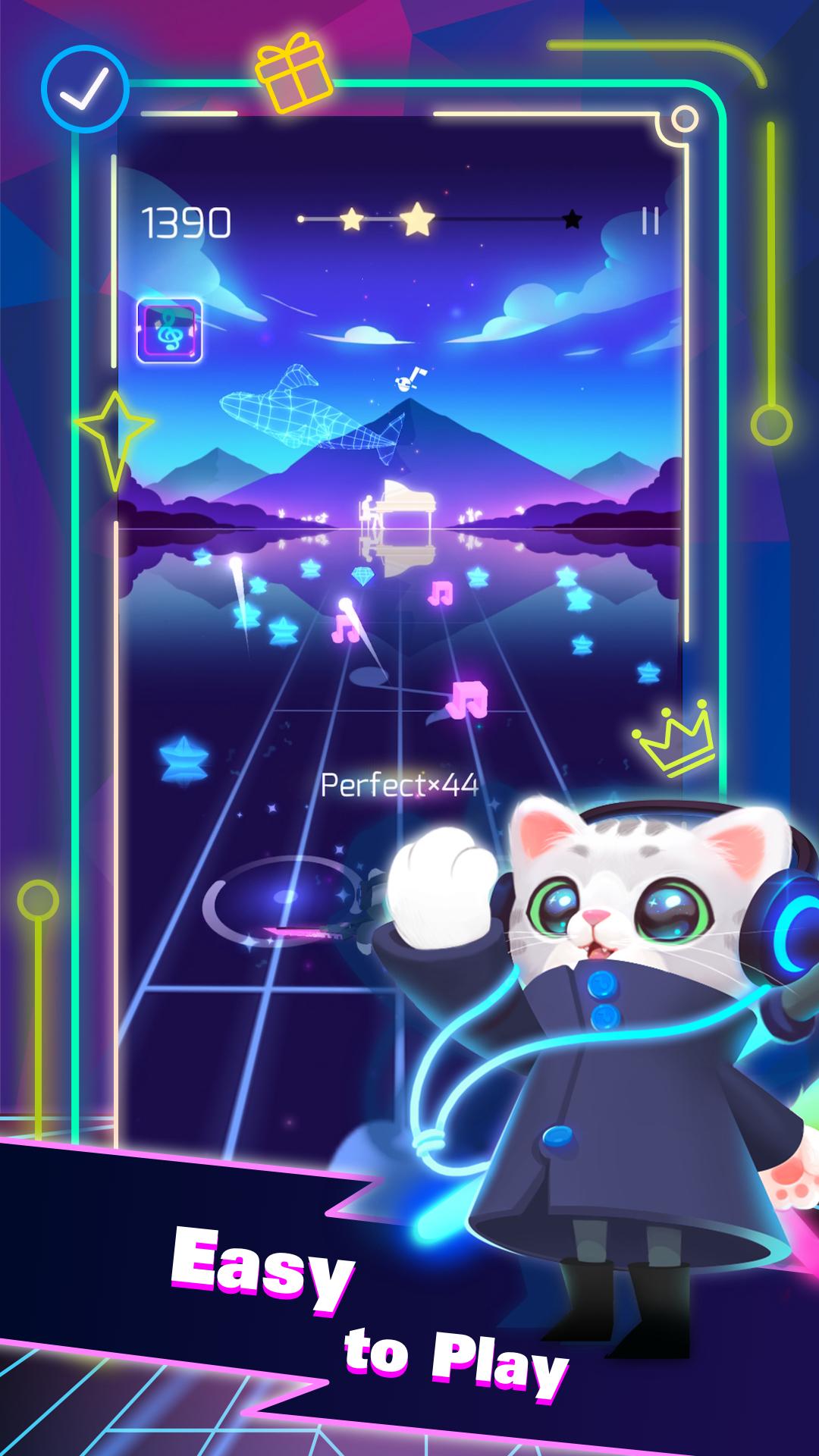 اسکرین شات 2 بازی Sonic Cat - Slash the Beats