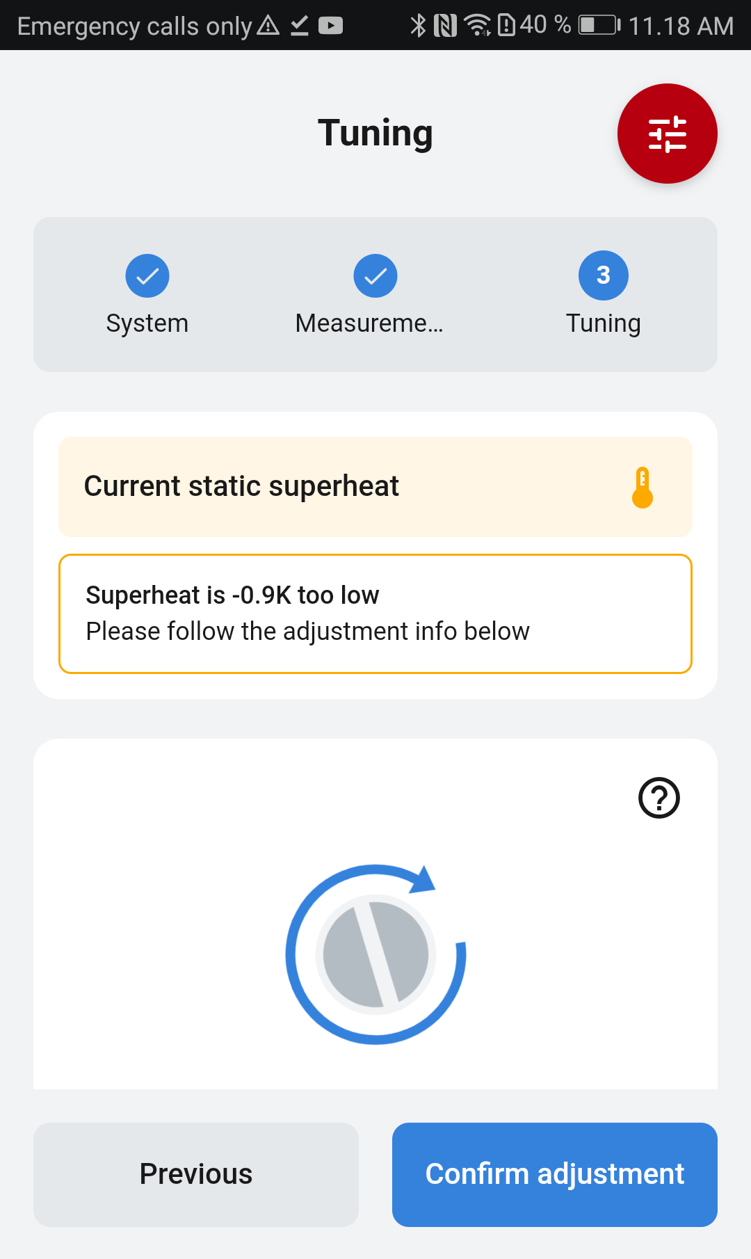 اسکرین شات 3 برنامه TXV Superheat Tuner