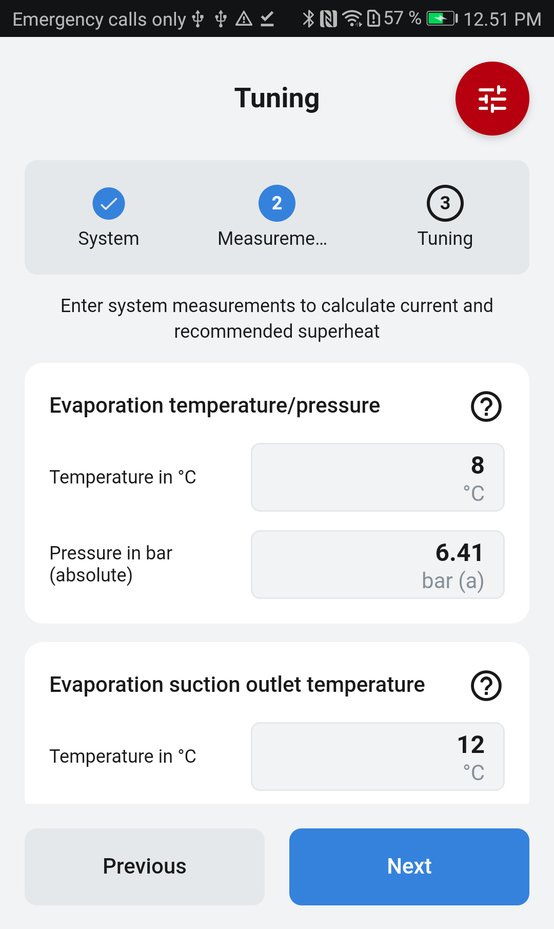 اسکرین شات 2 برنامه TXV Superheat Tuner