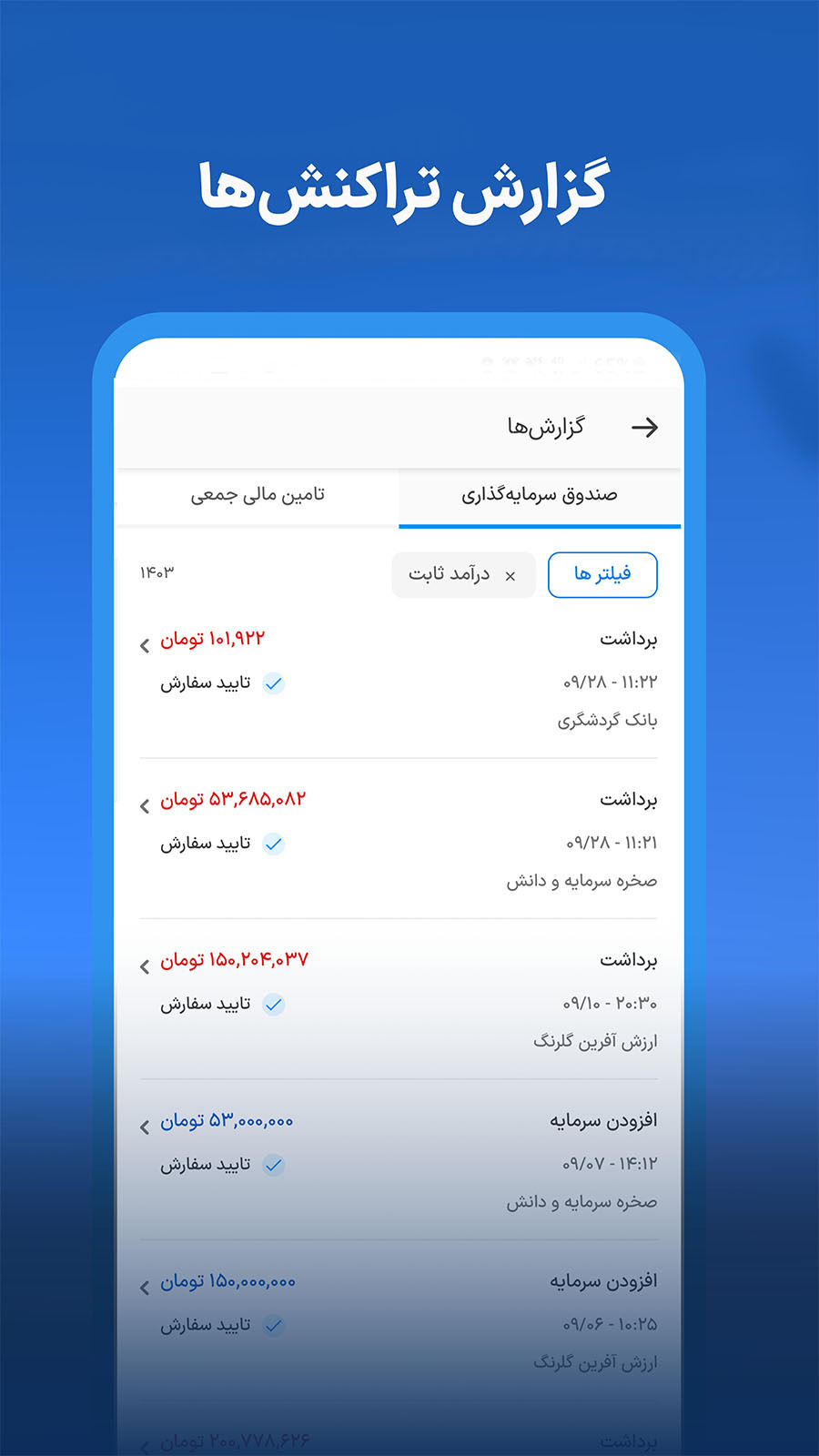 اسکرین شات 9 برنامه ازکی سرمایه