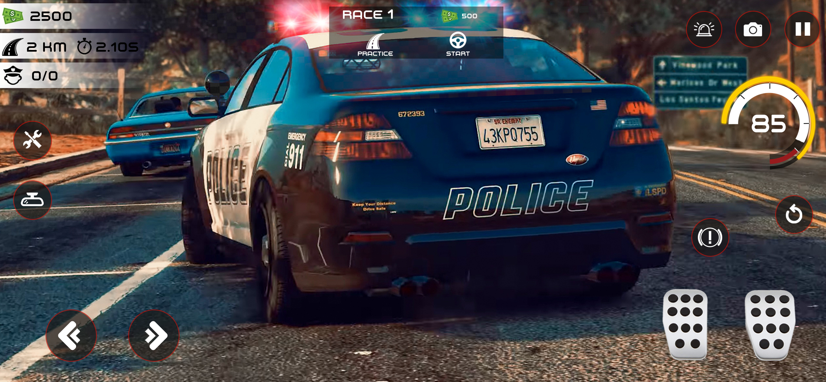 اسکرین شات 2 بازی Highway Police Chase Car Games