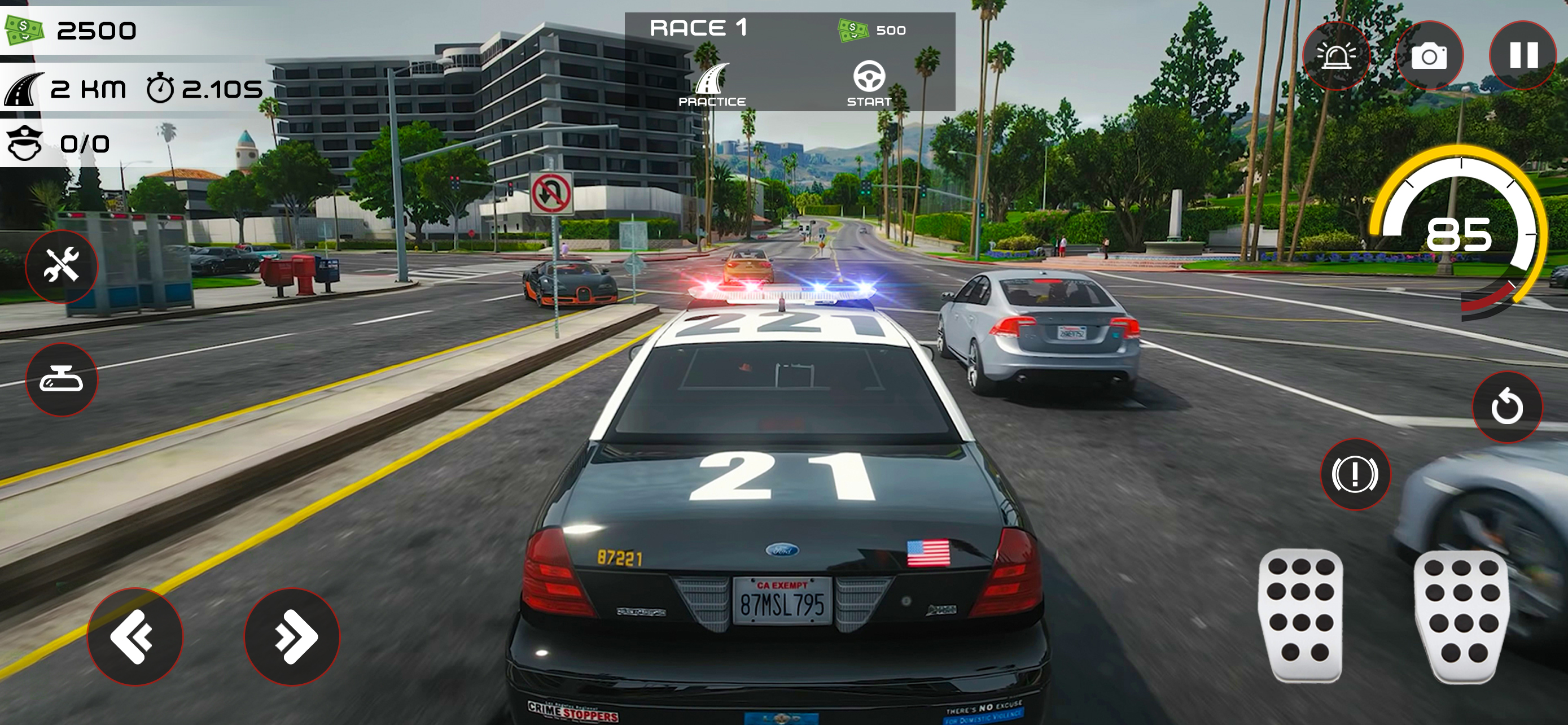 اسکرین شات 1 بازی Highway Police Chase Car Games