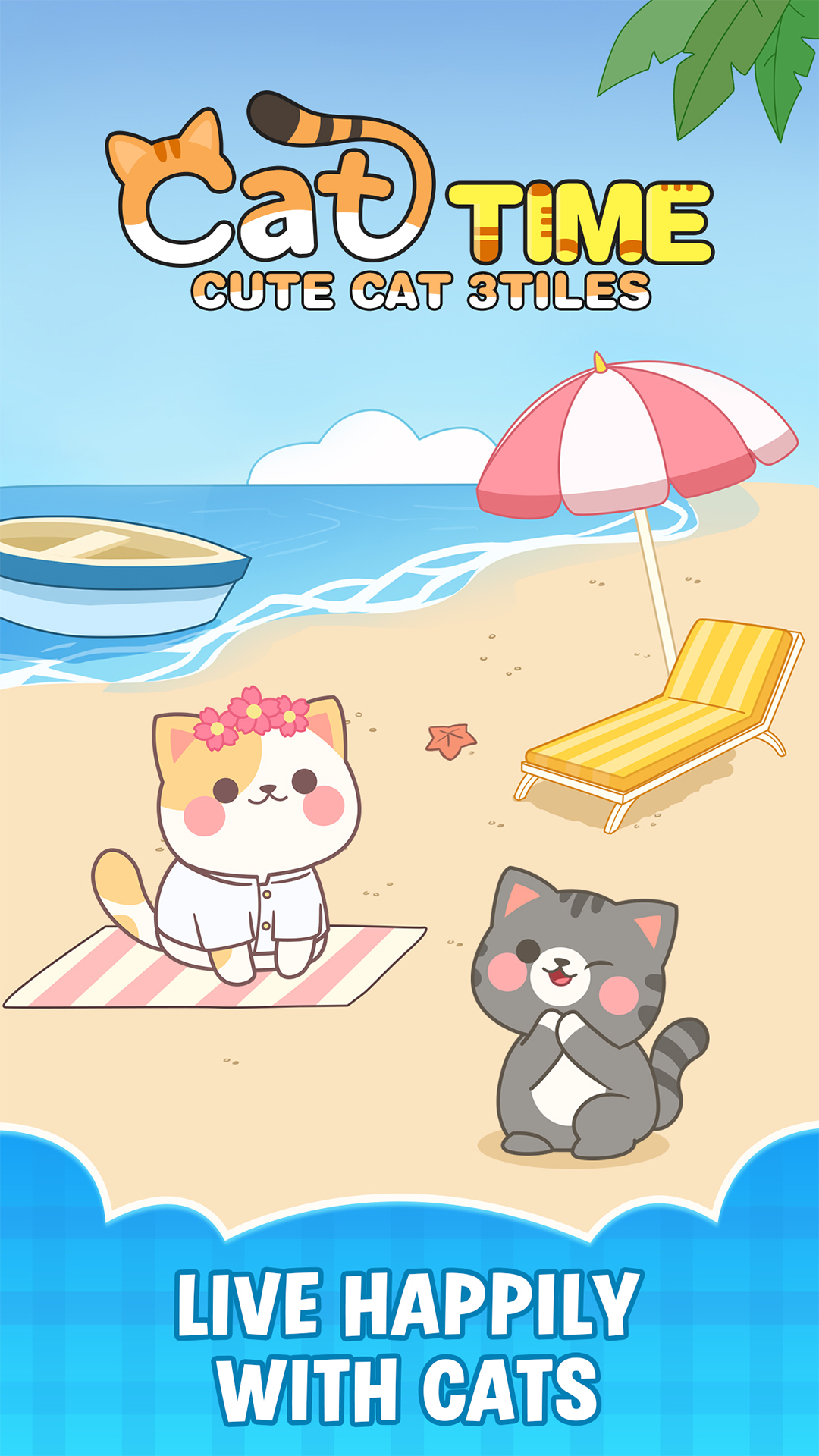 اسکرین شات 1 بازی Cat Time : Cute Cat 3 Tiles