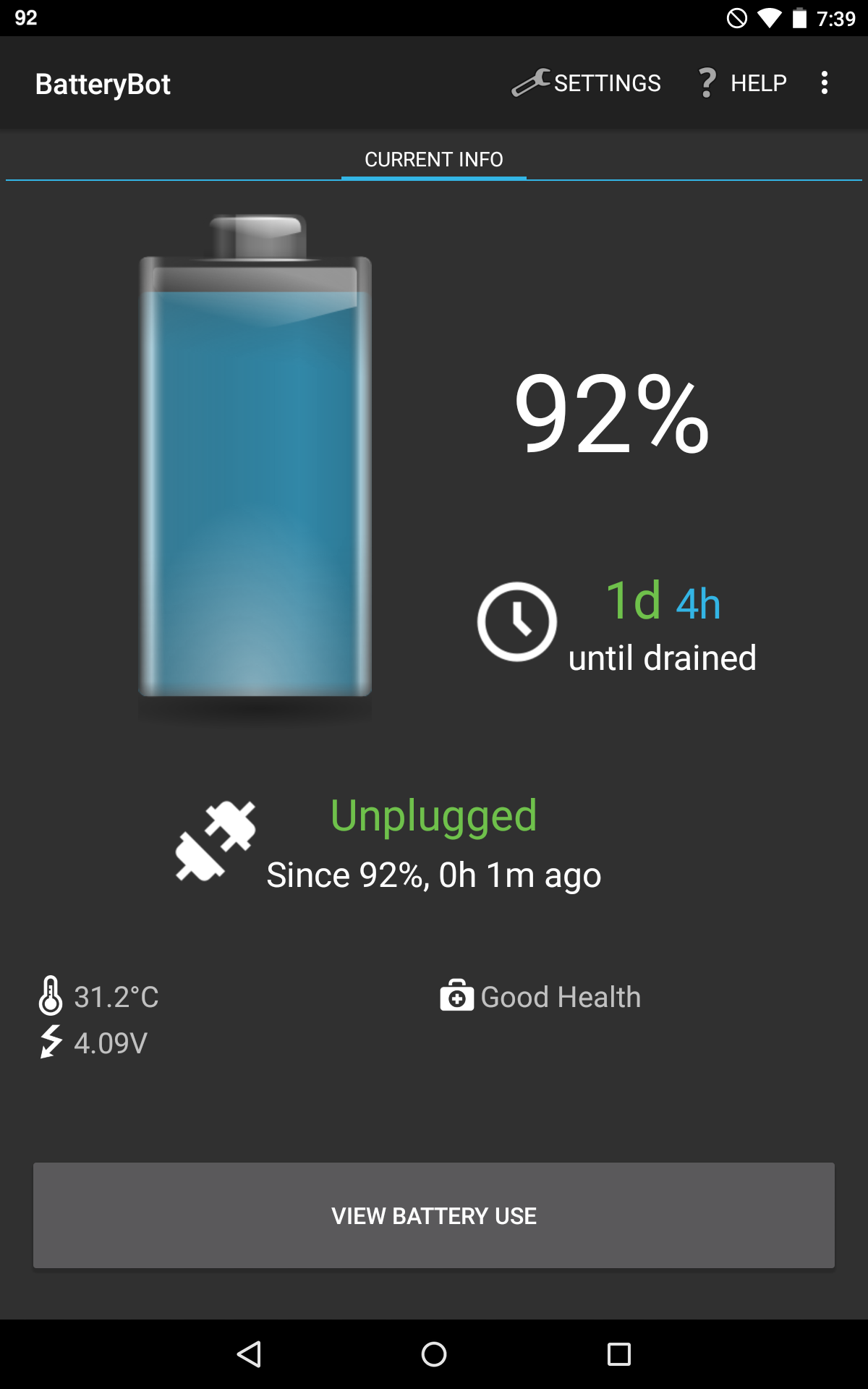اسکرین شات 5 برنامه BatteryBot Battery Indicator