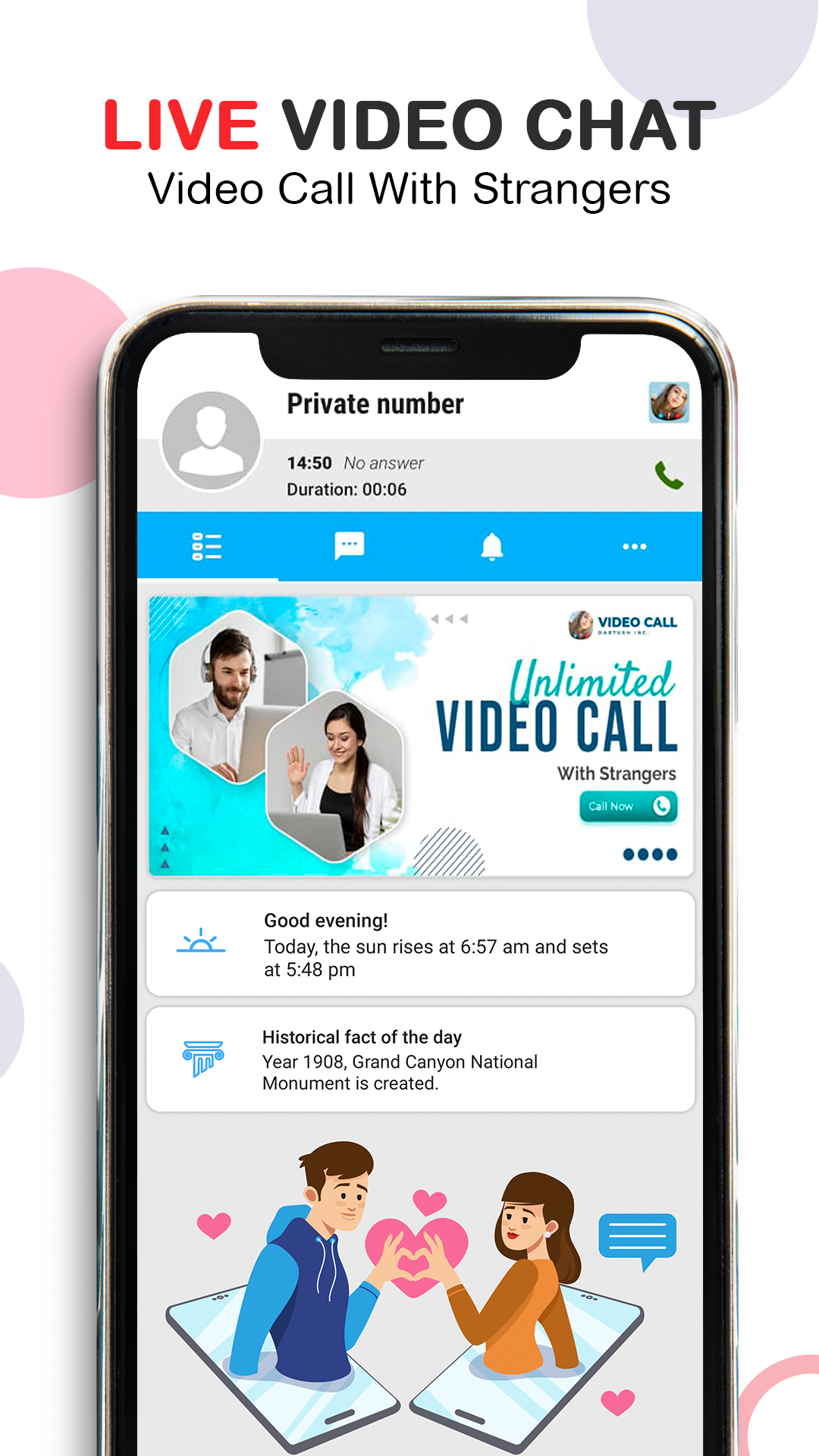 اسکرین شات 8 برنامه Live Video call - Global Call