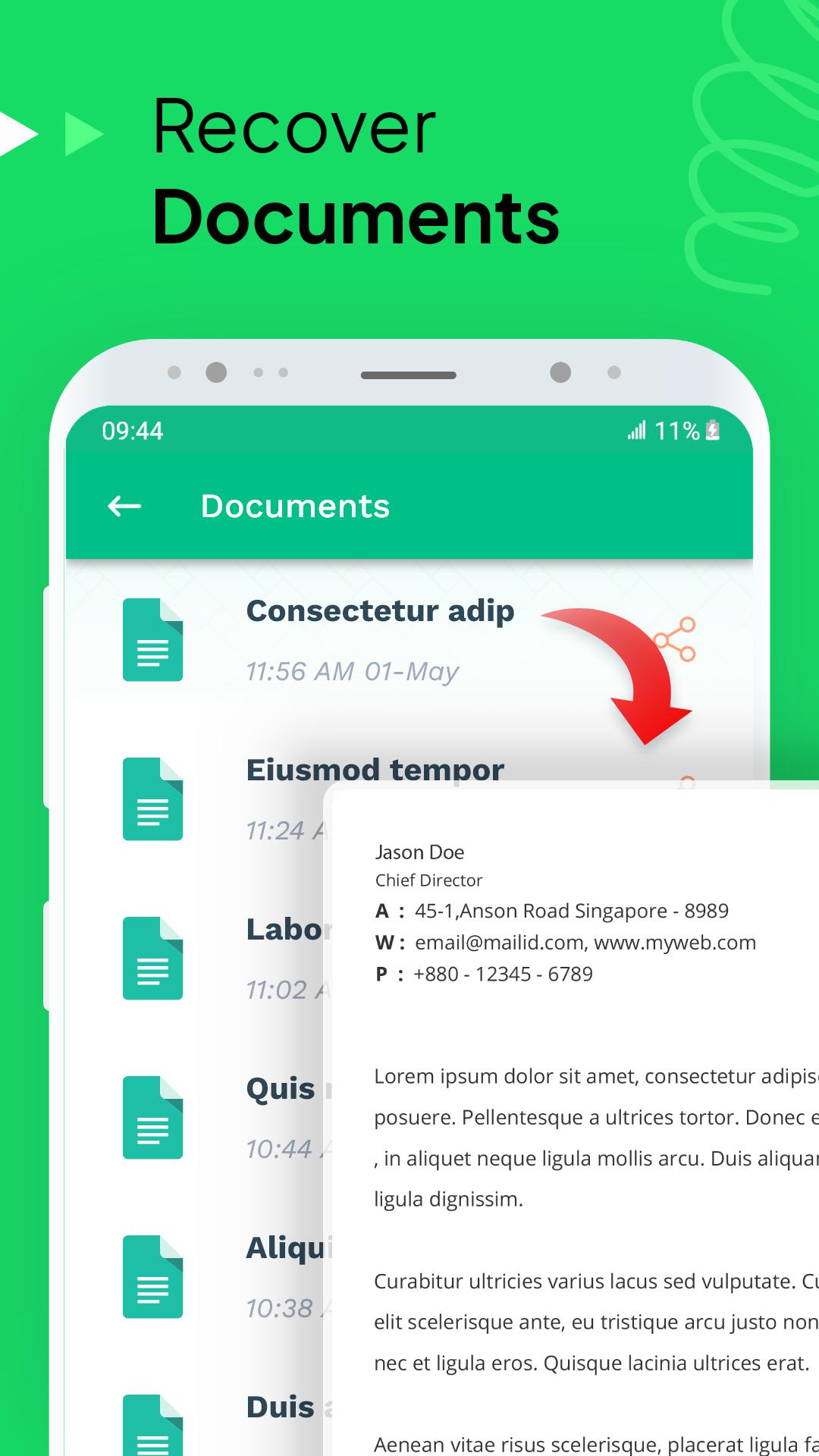 اسکرین شات 6 برنامه Recover Deleted Messages