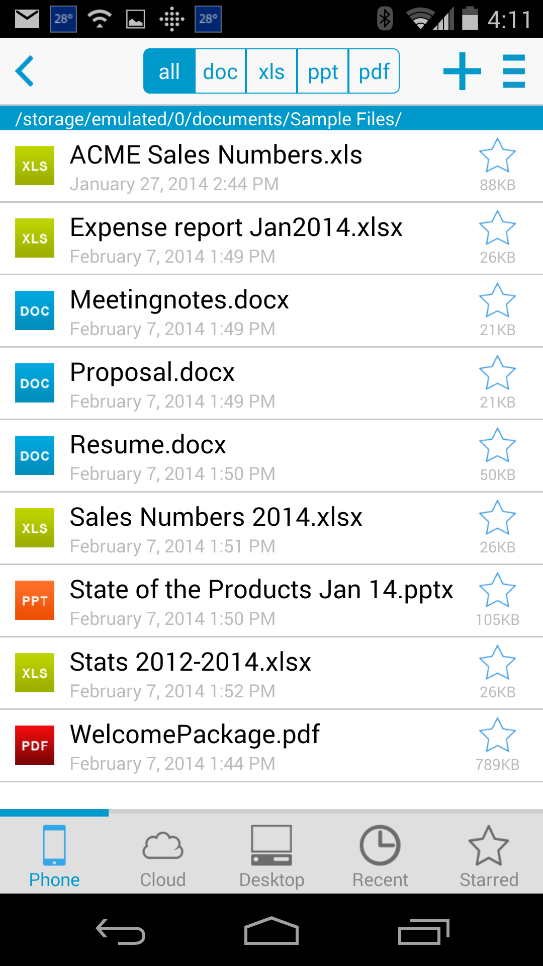 اسکرین شات 1 برنامه Docs To Go™ Office Suite
