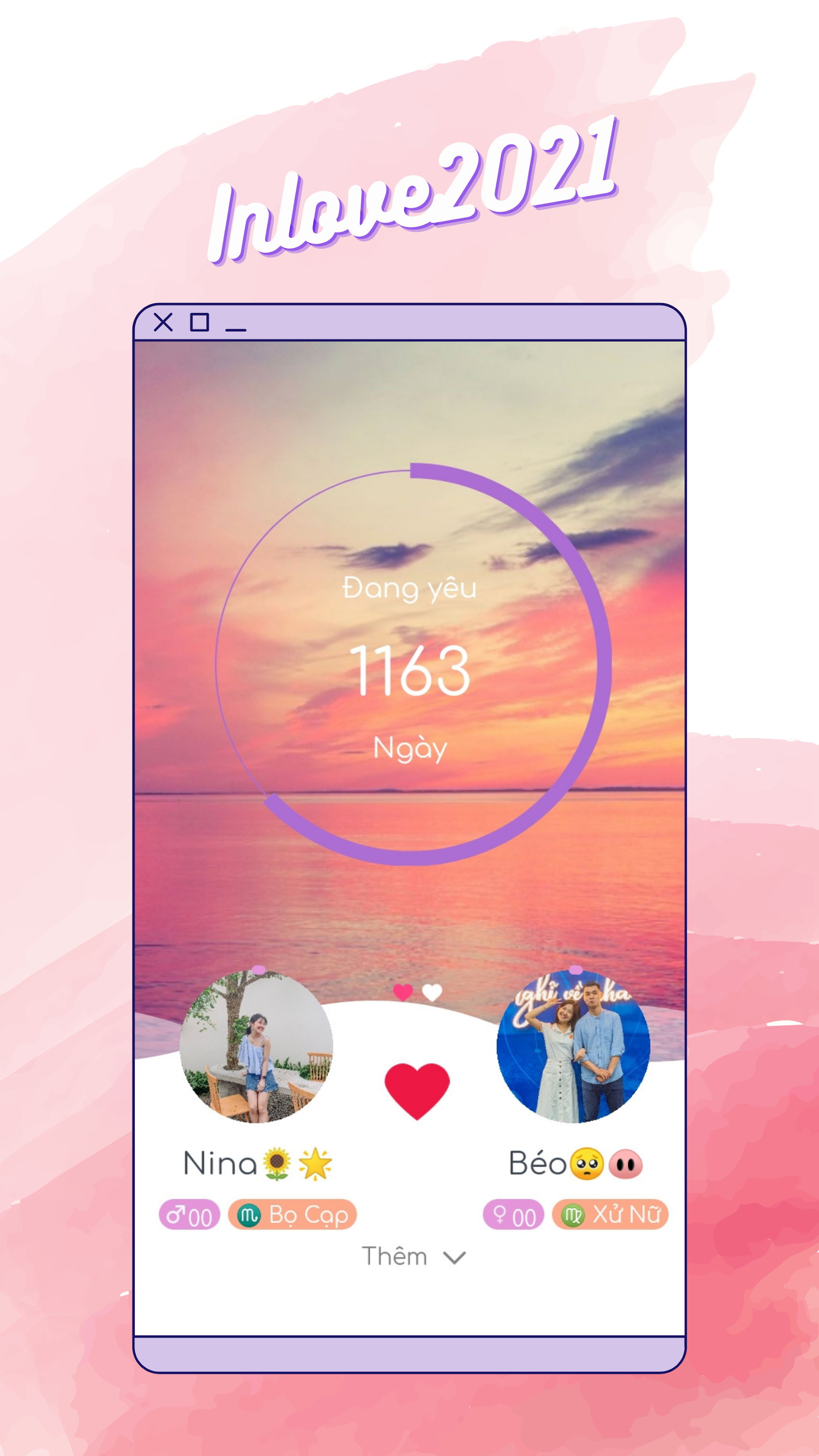 اسکرین شات 1 برنامه inlove - Love Days Counter
