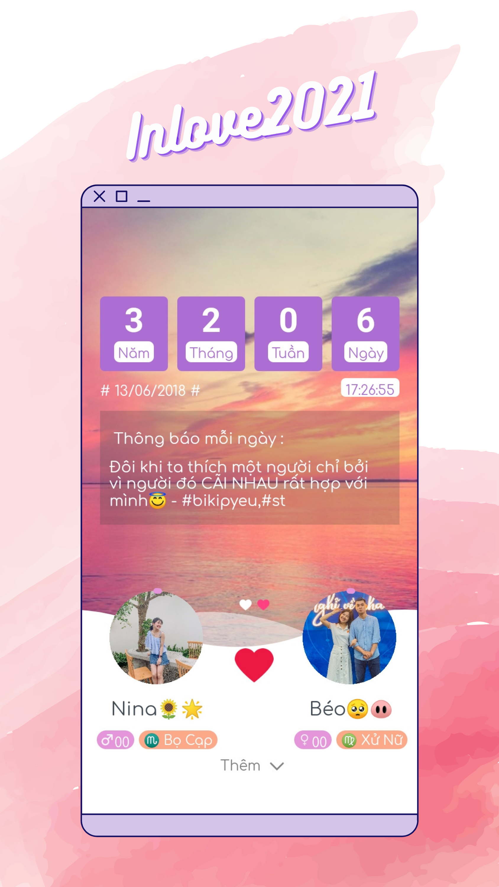 اسکرین شات 2 برنامه inlove - Love Days Counter