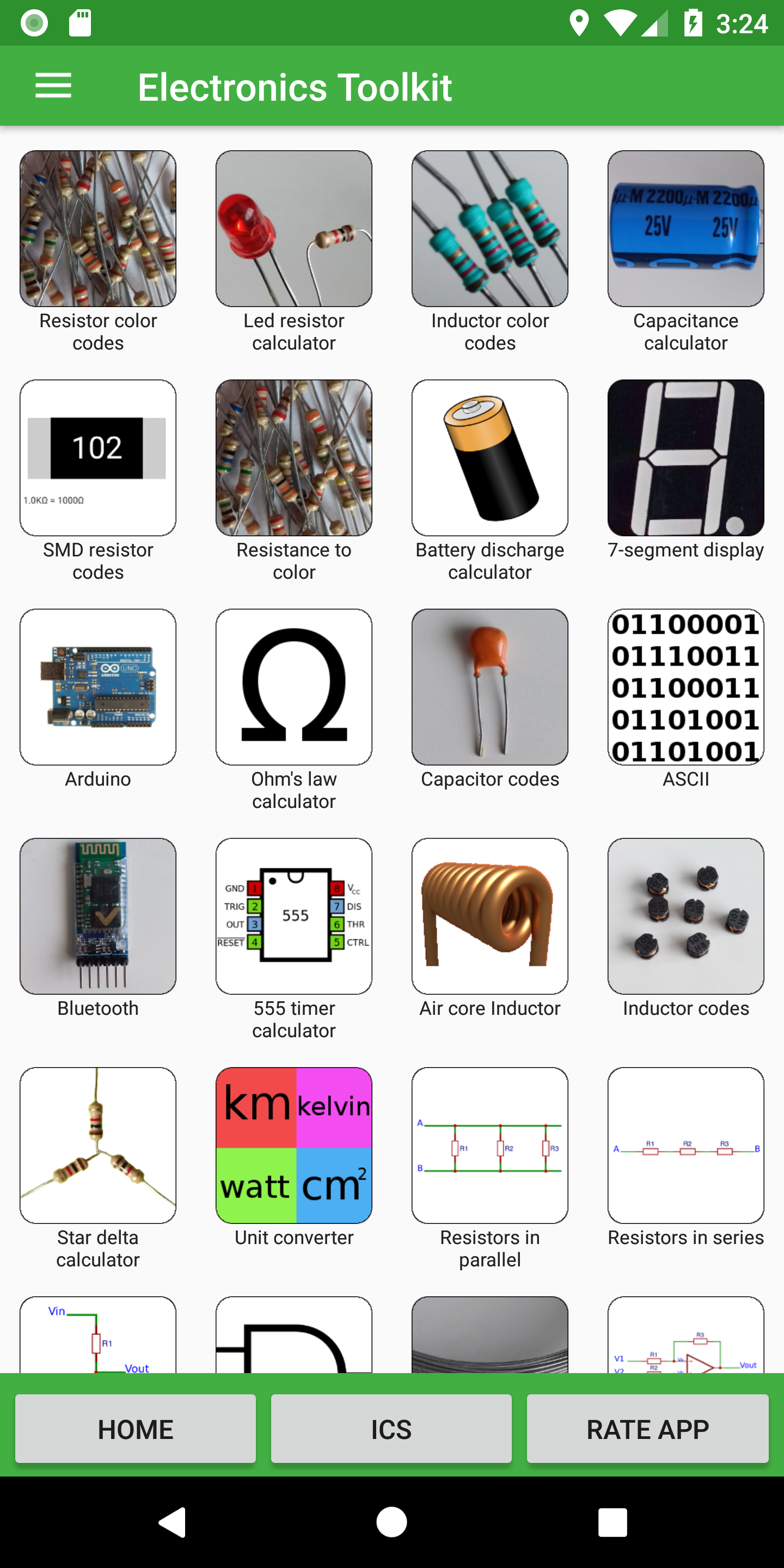 اسکرین شات 2 برنامه Electronics Toolkit