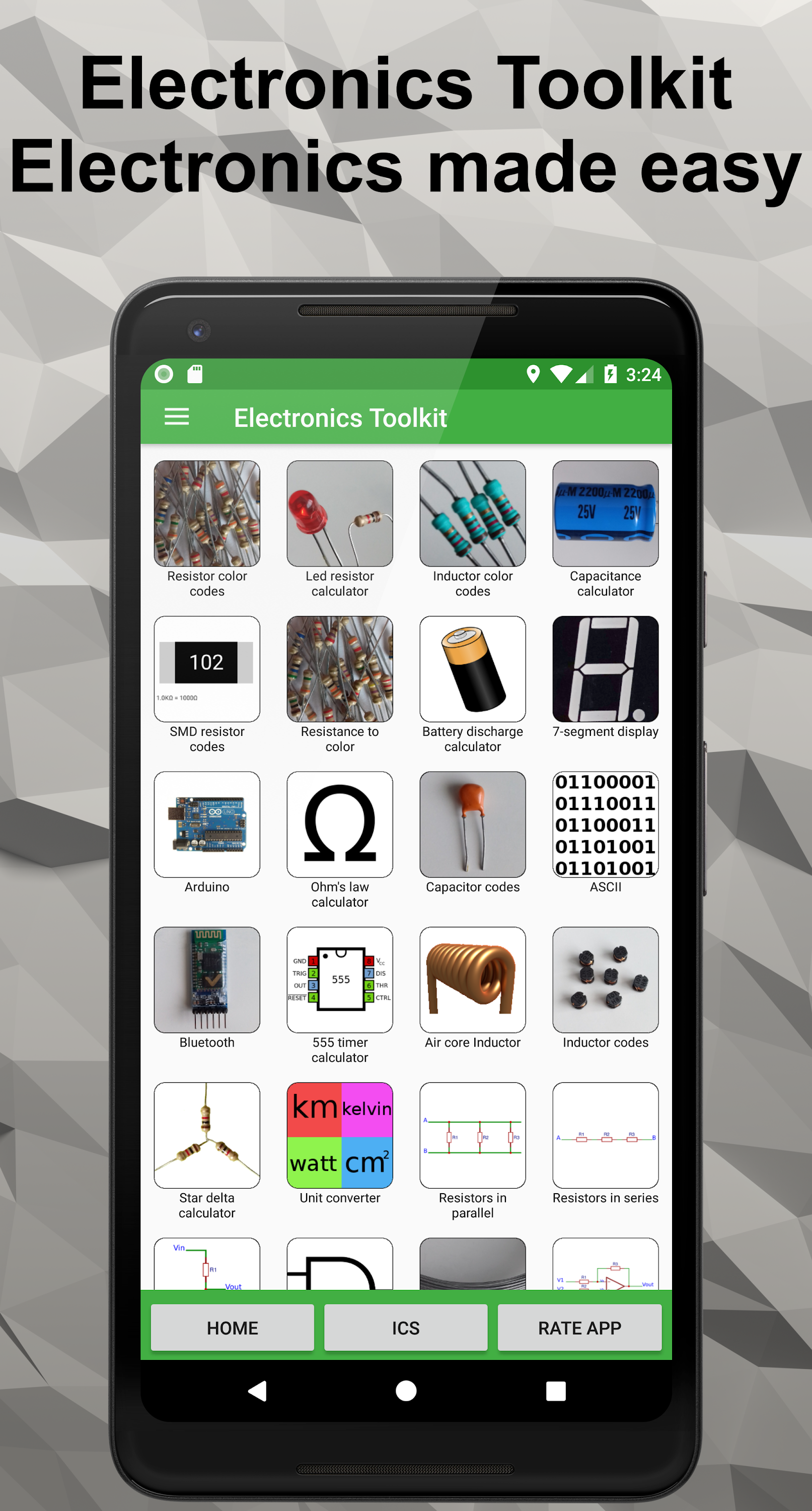 اسکرین شات 1 برنامه Electronics Toolkit