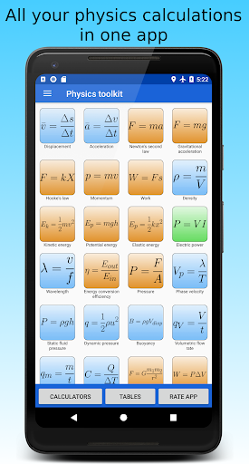 اسکرین شات 1 برنامه Physics Toolkit