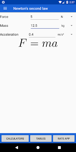 اسکرین شات 4 برنامه Physics Toolkit
