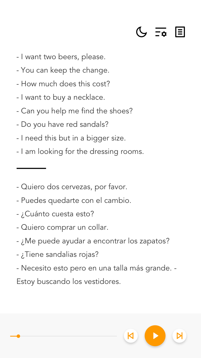 اسکرین شات 8 برنامه Beelinguapp Language Learning