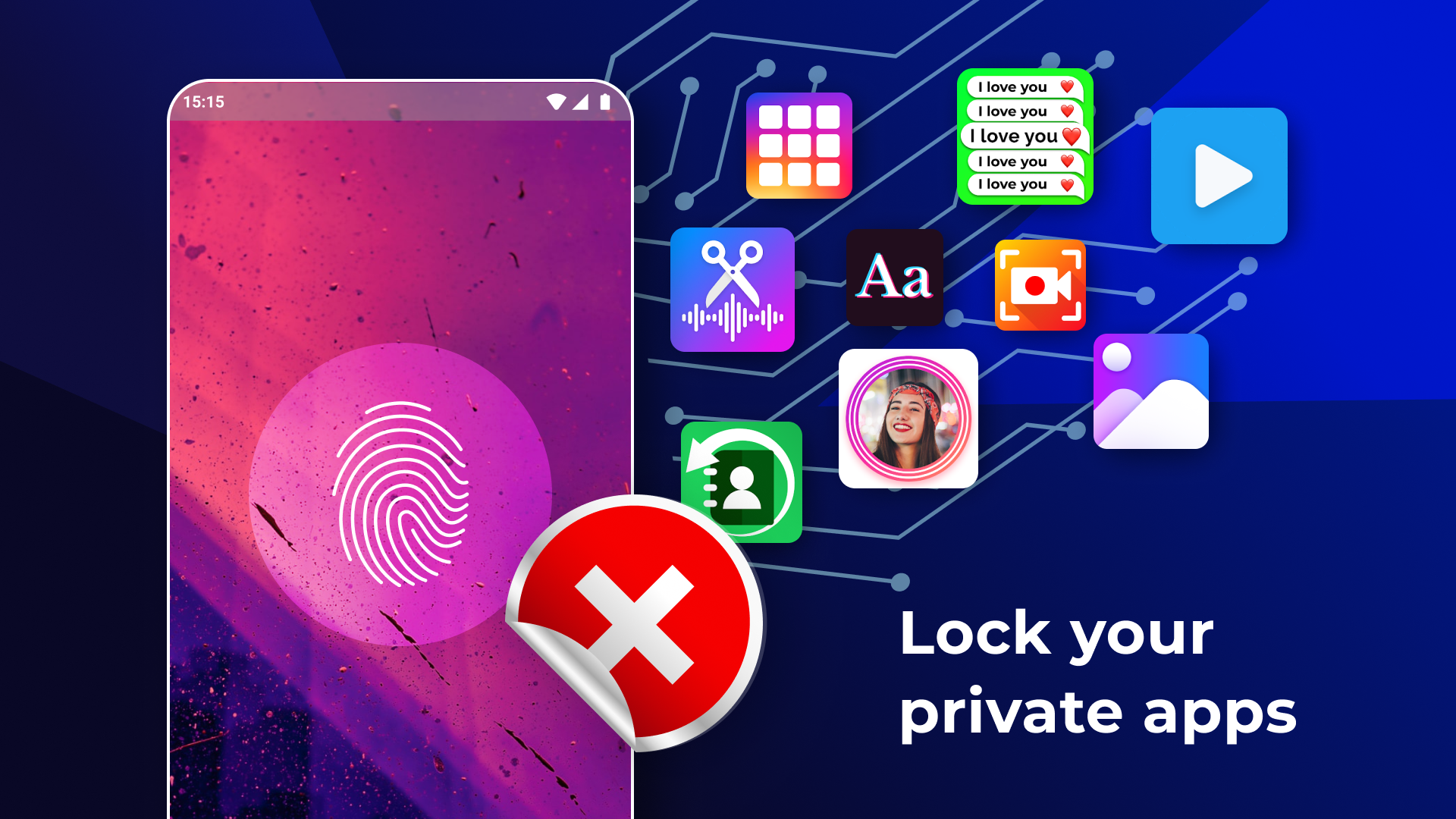 اسکرین شات 3 برنامه Fingerprint AppLock: Lock Apps