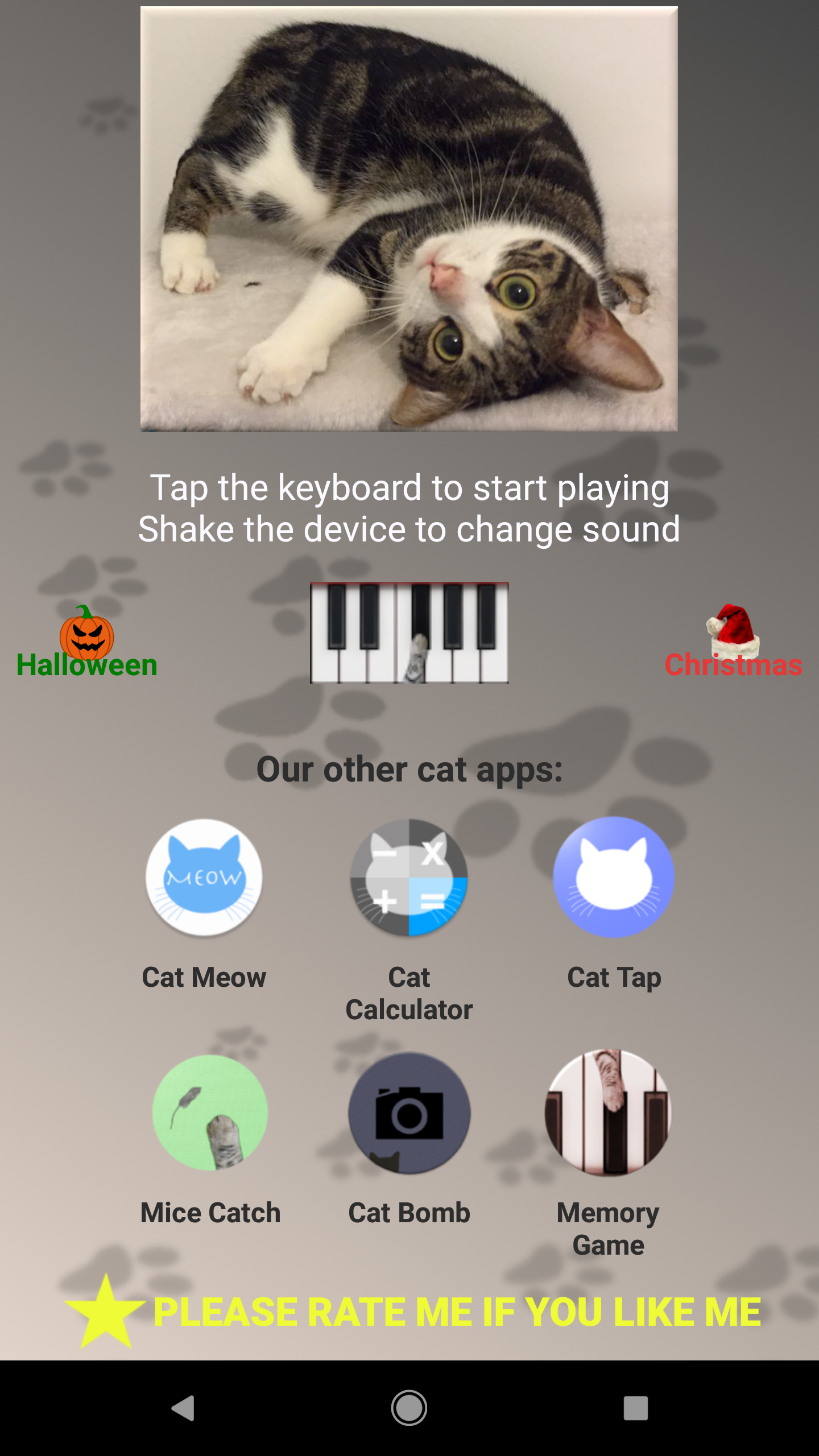اسکرین شات 1 برنامه Cat Piano