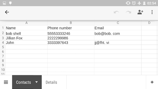 اسکرین شات 3 برنامه Contacts To Excel