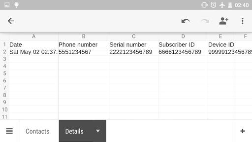 اسکرین شات 2 برنامه Contacts To Excel