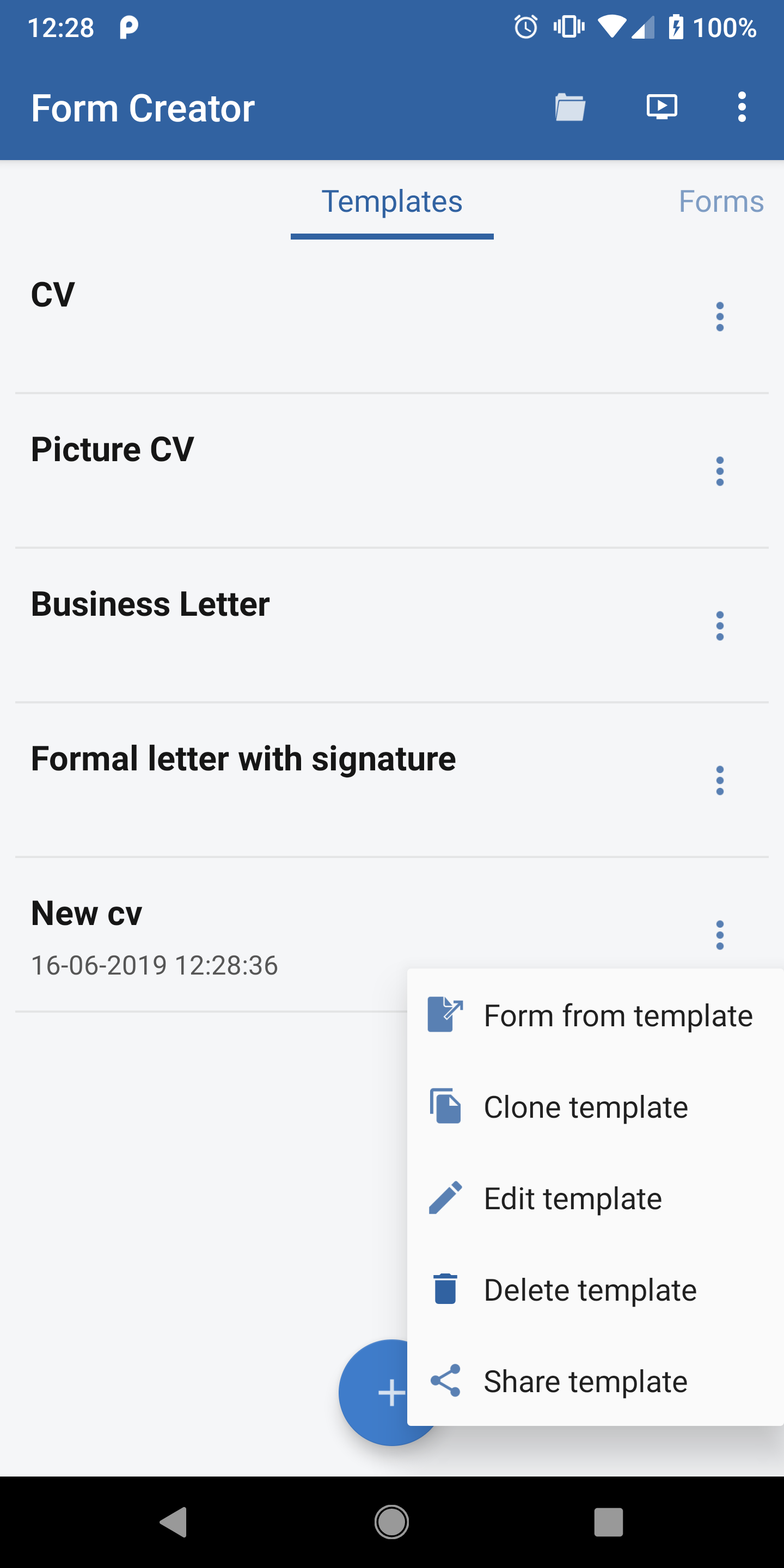 اسکرین شات 1 برنامه PDF Form Creator