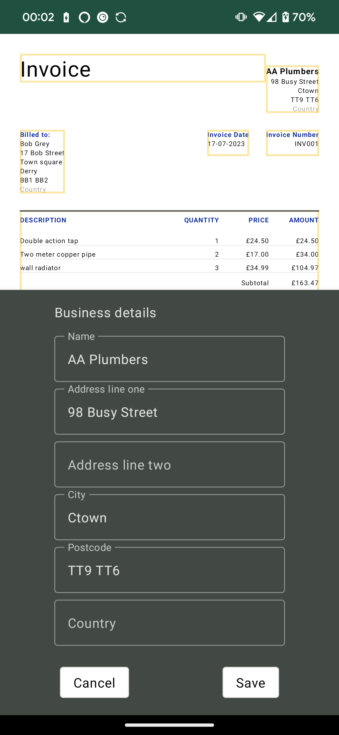 اسکرین شات 5 برنامه PDF Invoice Maker