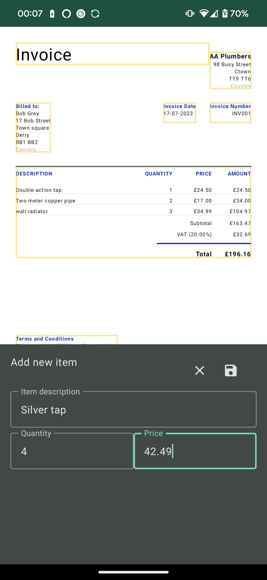 اسکرین شات 6 برنامه PDF Invoice Maker
