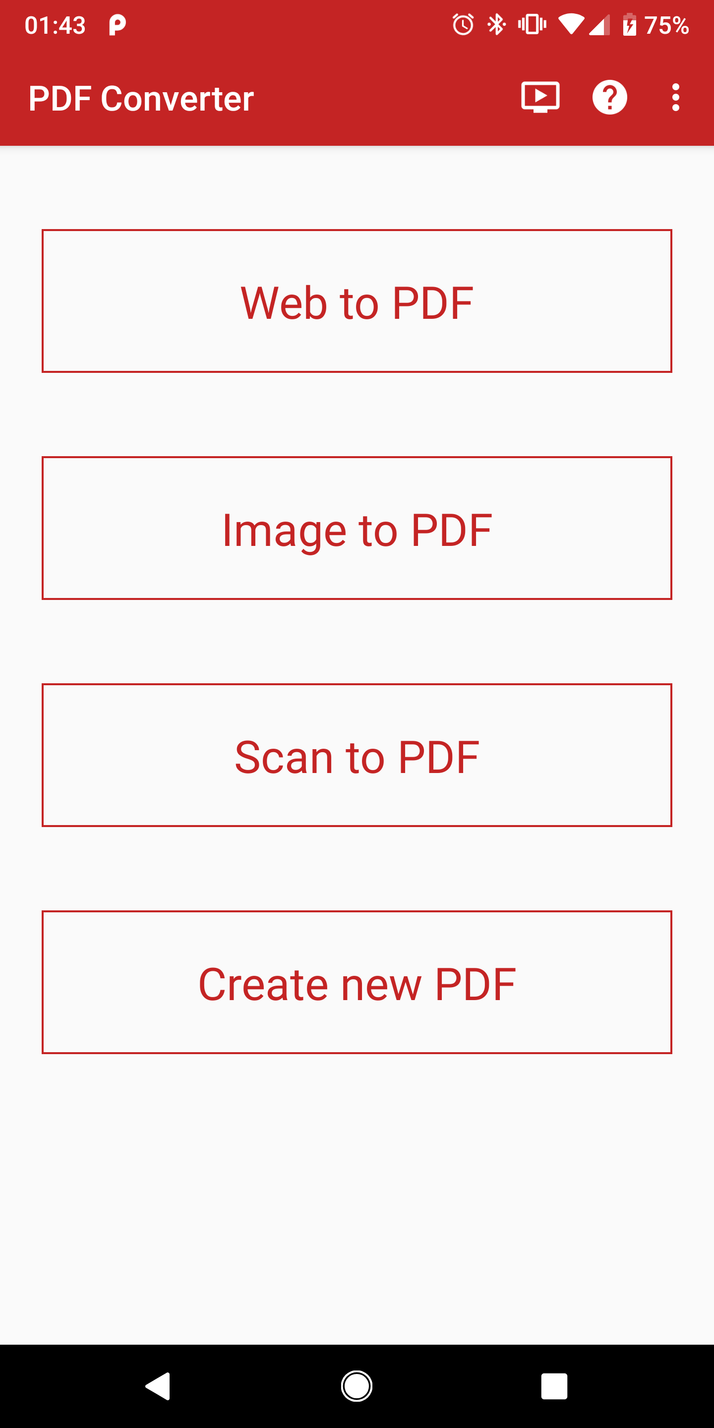 اسکرین شات 1 برنامه PDF Converter (Text, Image, We