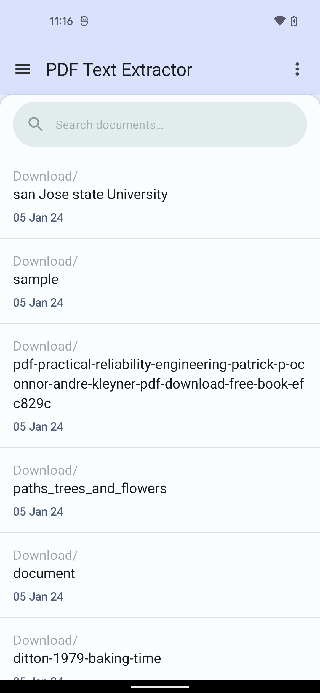 اسکرین شات 1 برنامه PDF Text Extractor