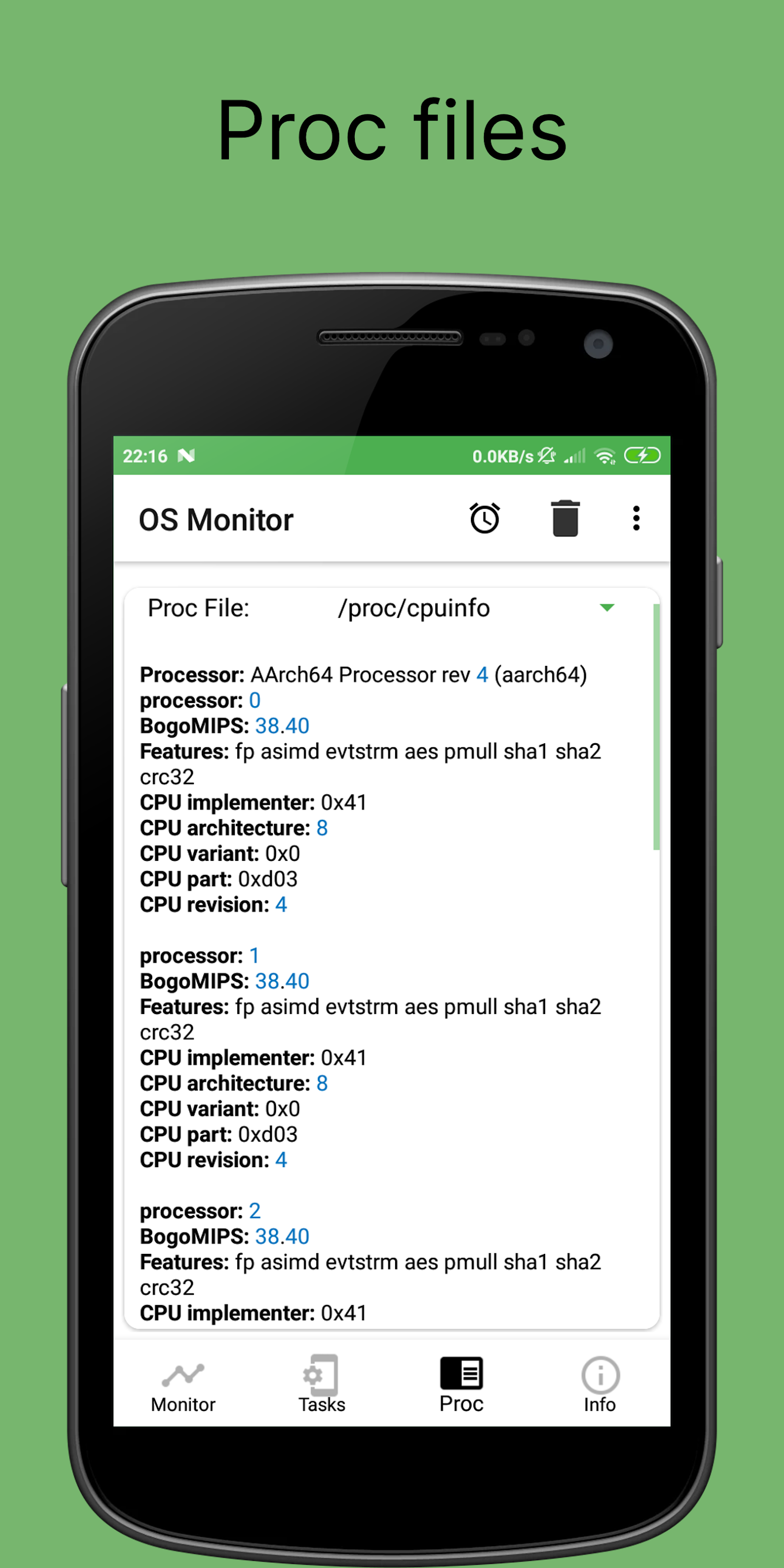 اسکرین شات 6 برنامه OS Monitor: system manager