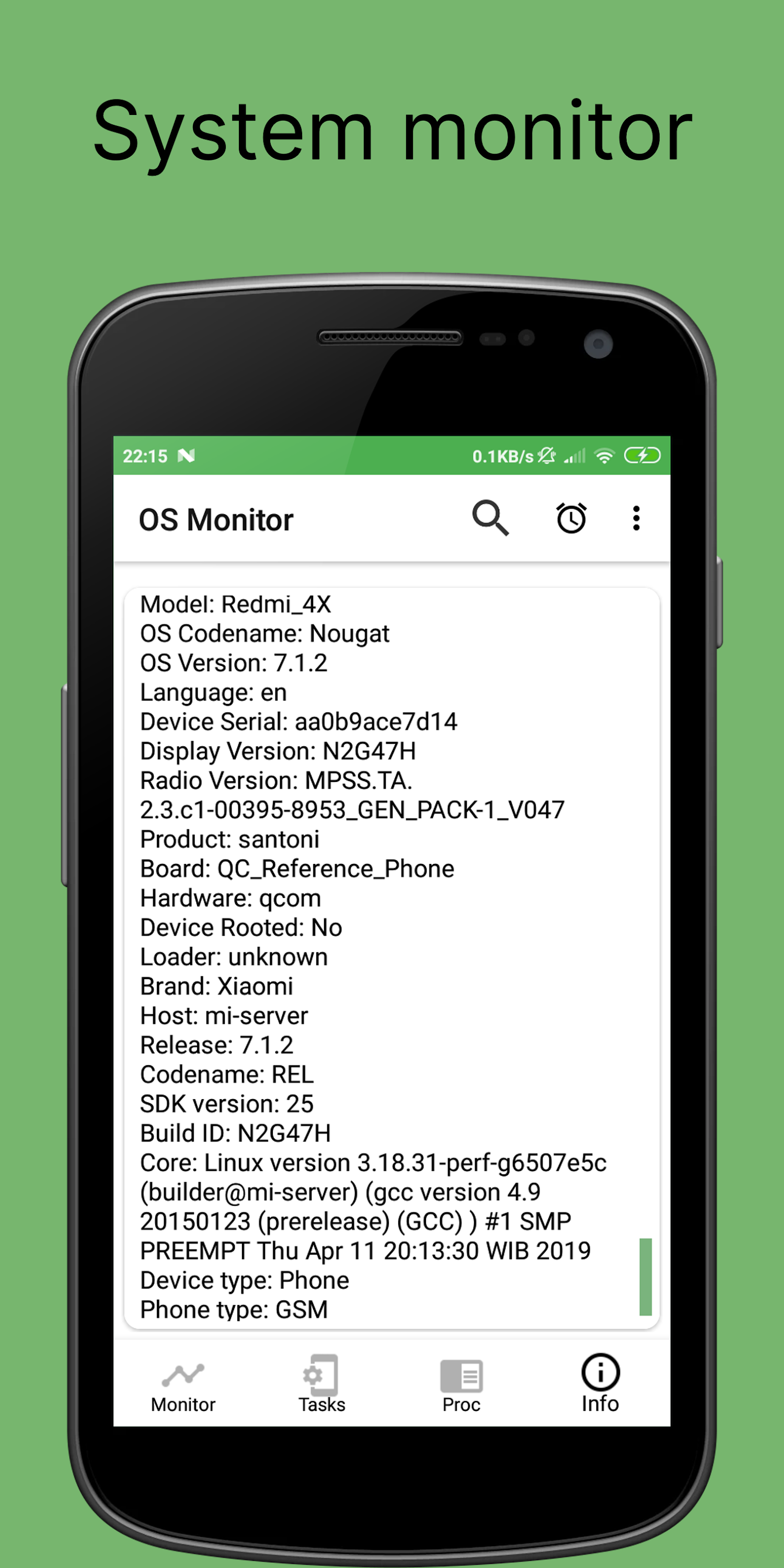 اسکرین شات 2 برنامه OS Monitor: system manager