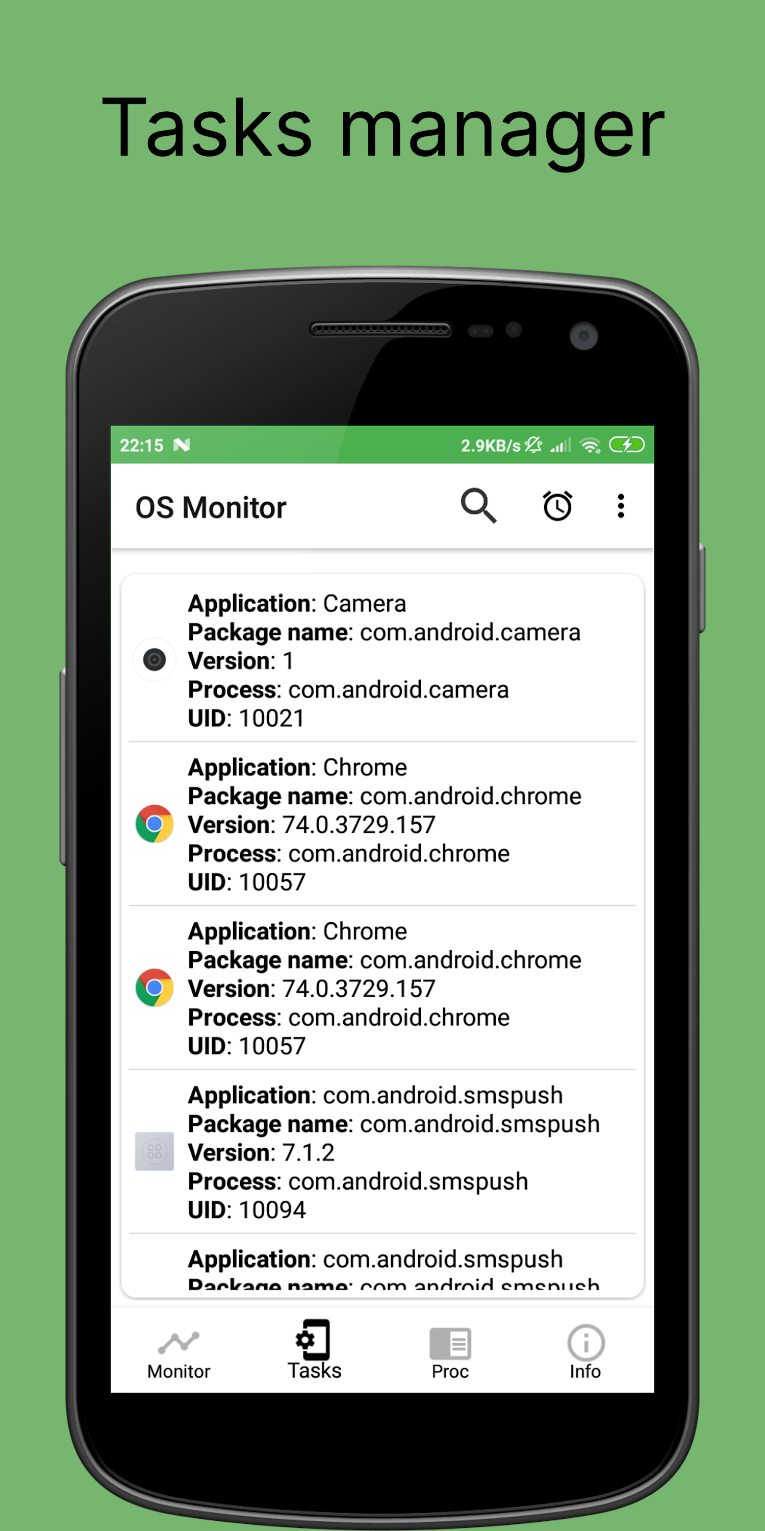 اسکرین شات 1 برنامه OS Monitor: system manager