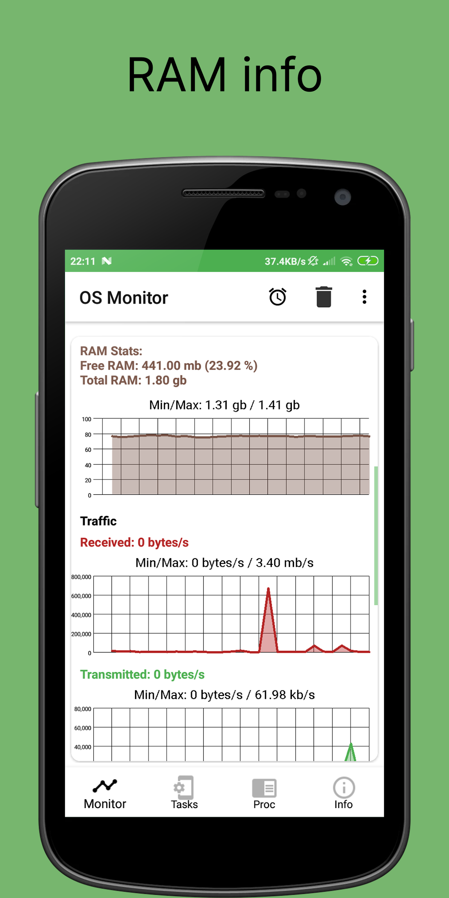 اسکرین شات 4 برنامه OS Monitor: system manager