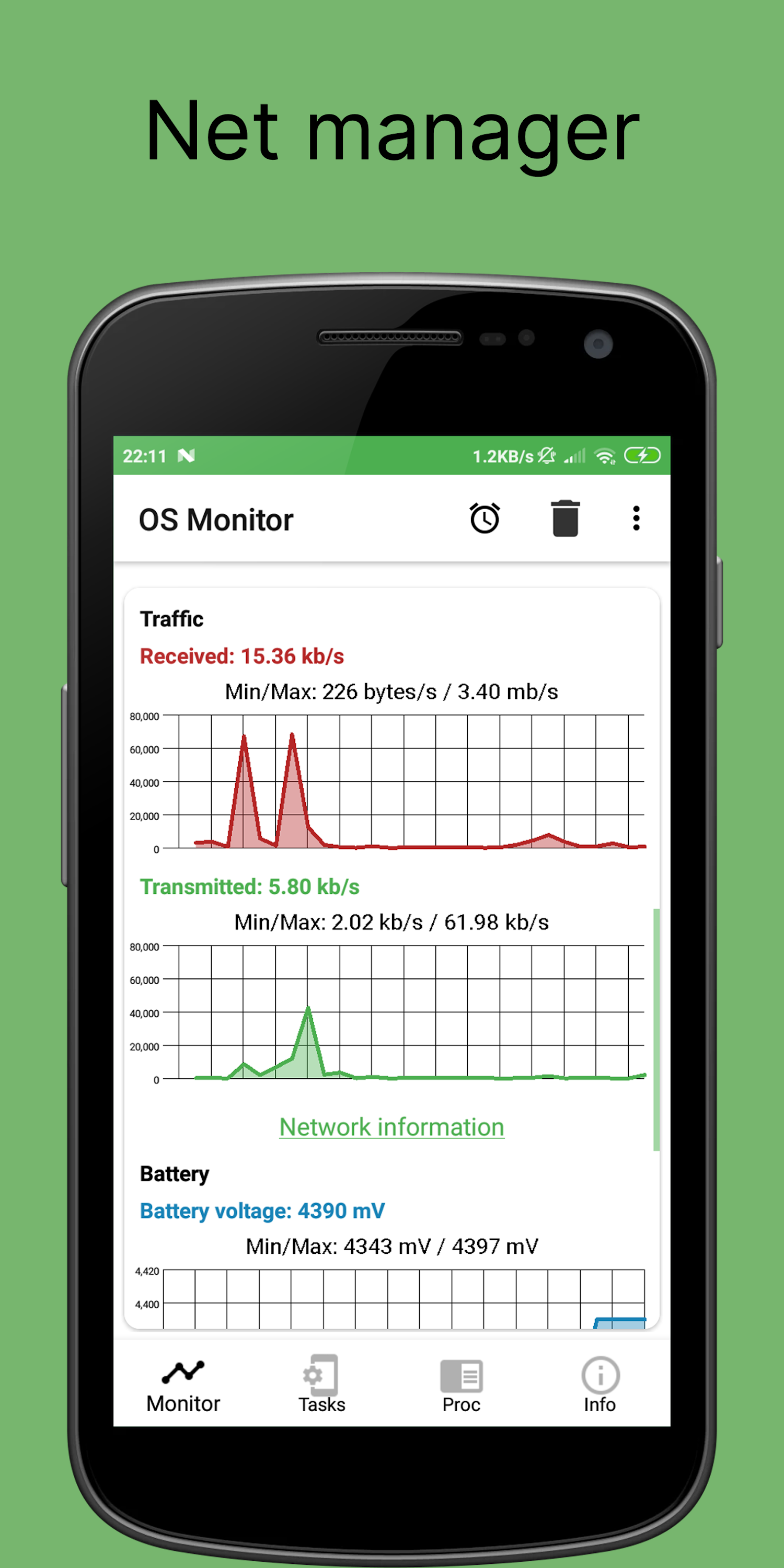 اسکرین شات 5 برنامه OS Monitor: system manager